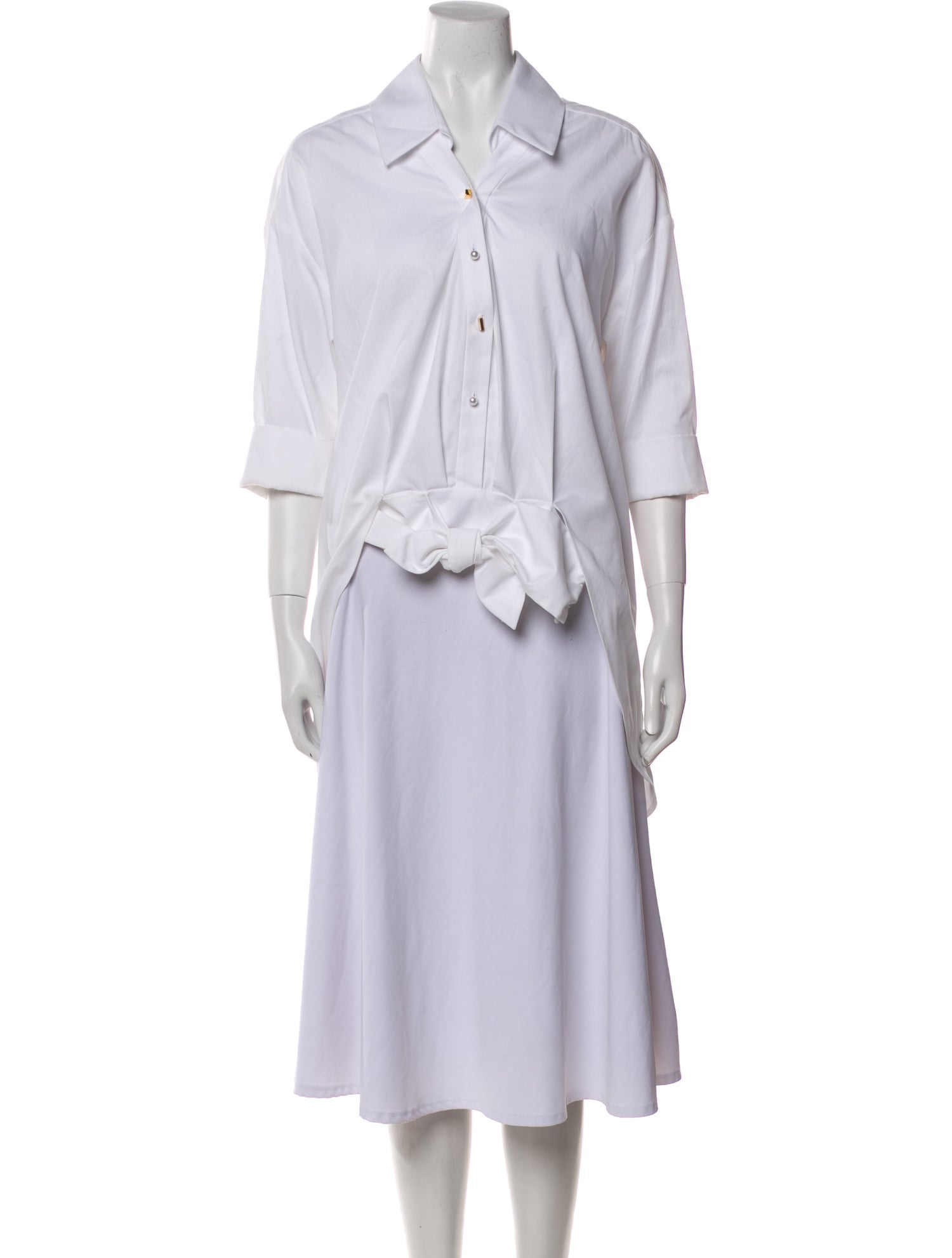 Hellessy Three-Quarter Sleeve Button-Up Top