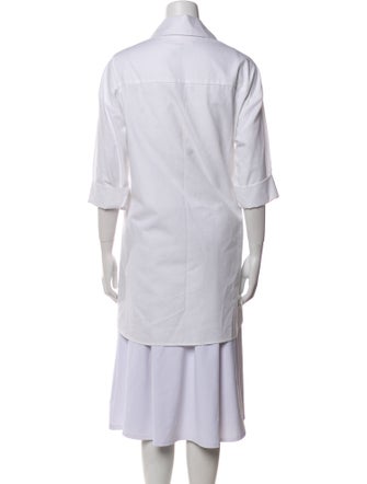 Hellessy Three-Quarter Sleeve Button-Up Top