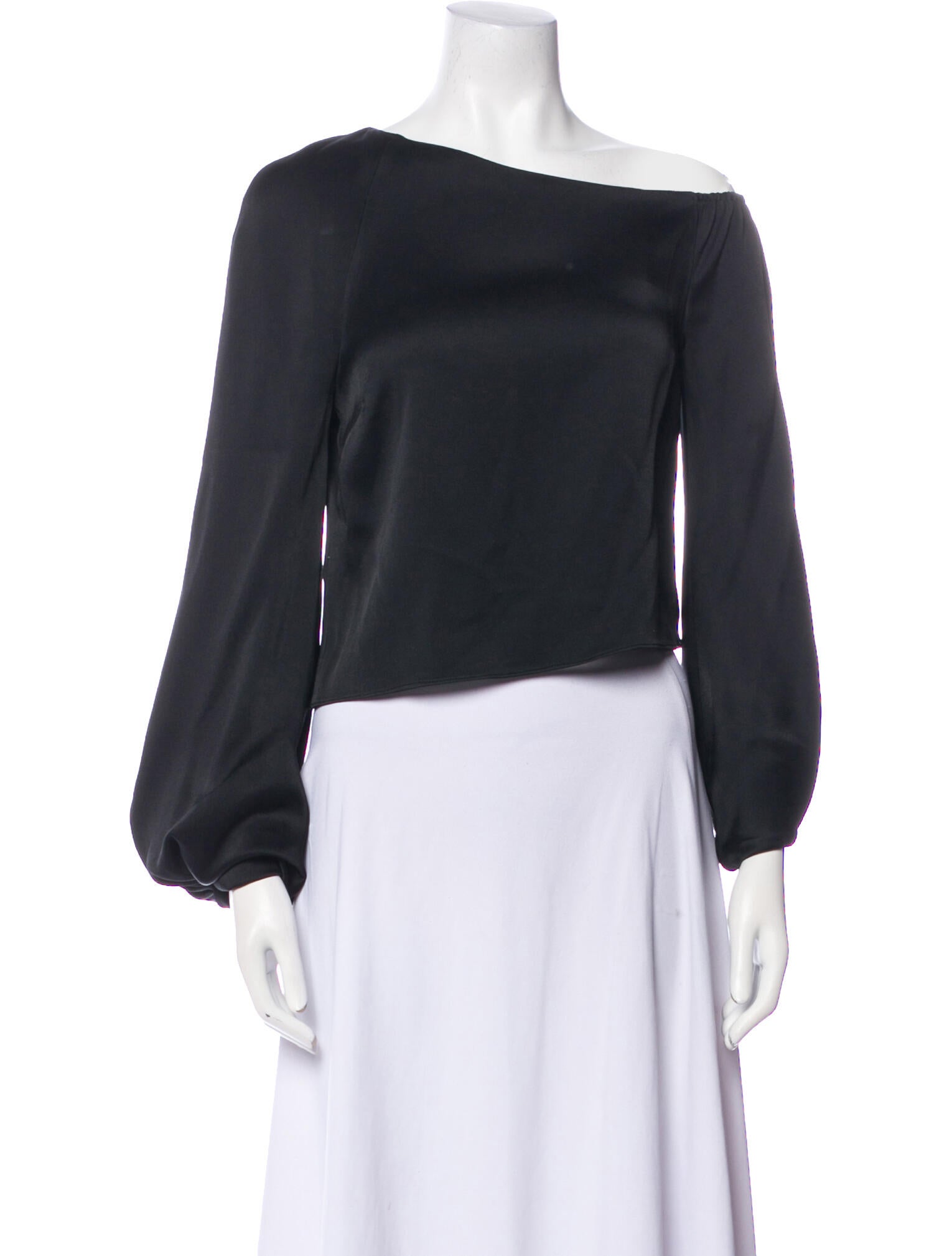 Hellessy Silk Asymmetrical Crop Top