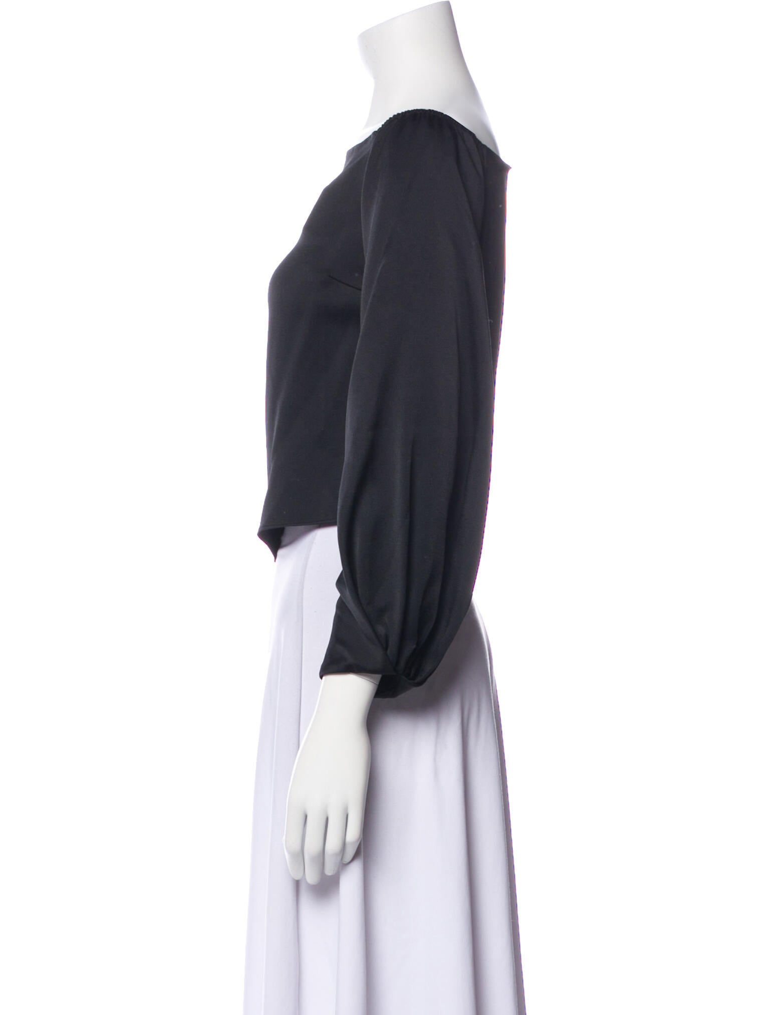 Hellessy Silk Asymmetrical Crop Top