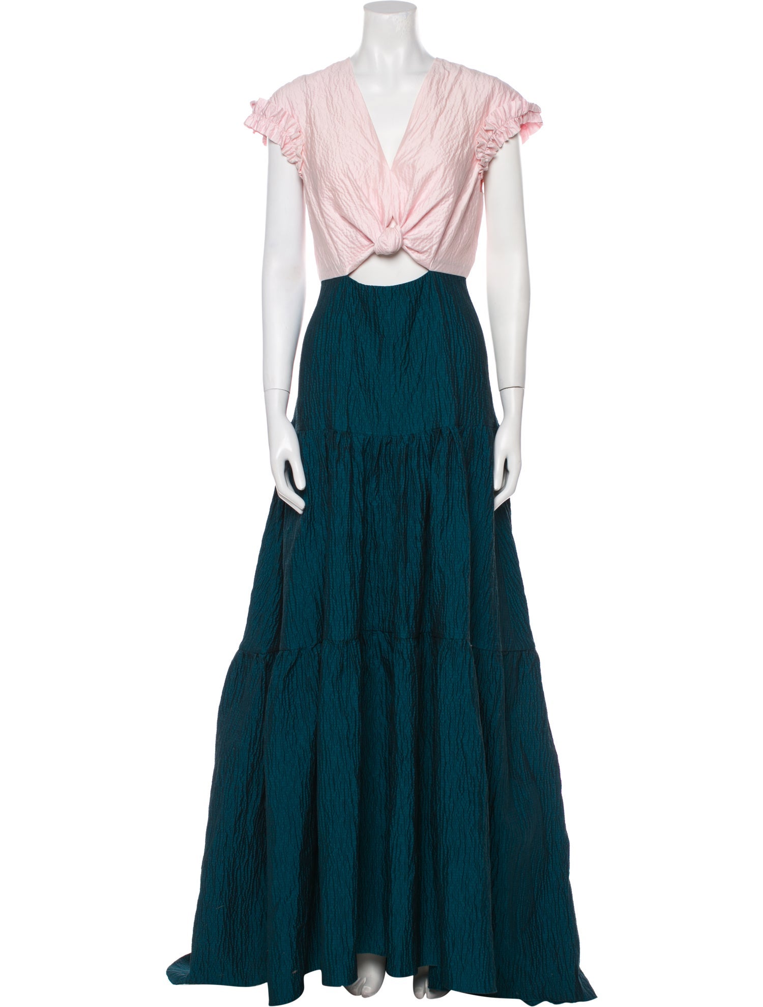 Hellessy Colorblock Pattern Long Dress