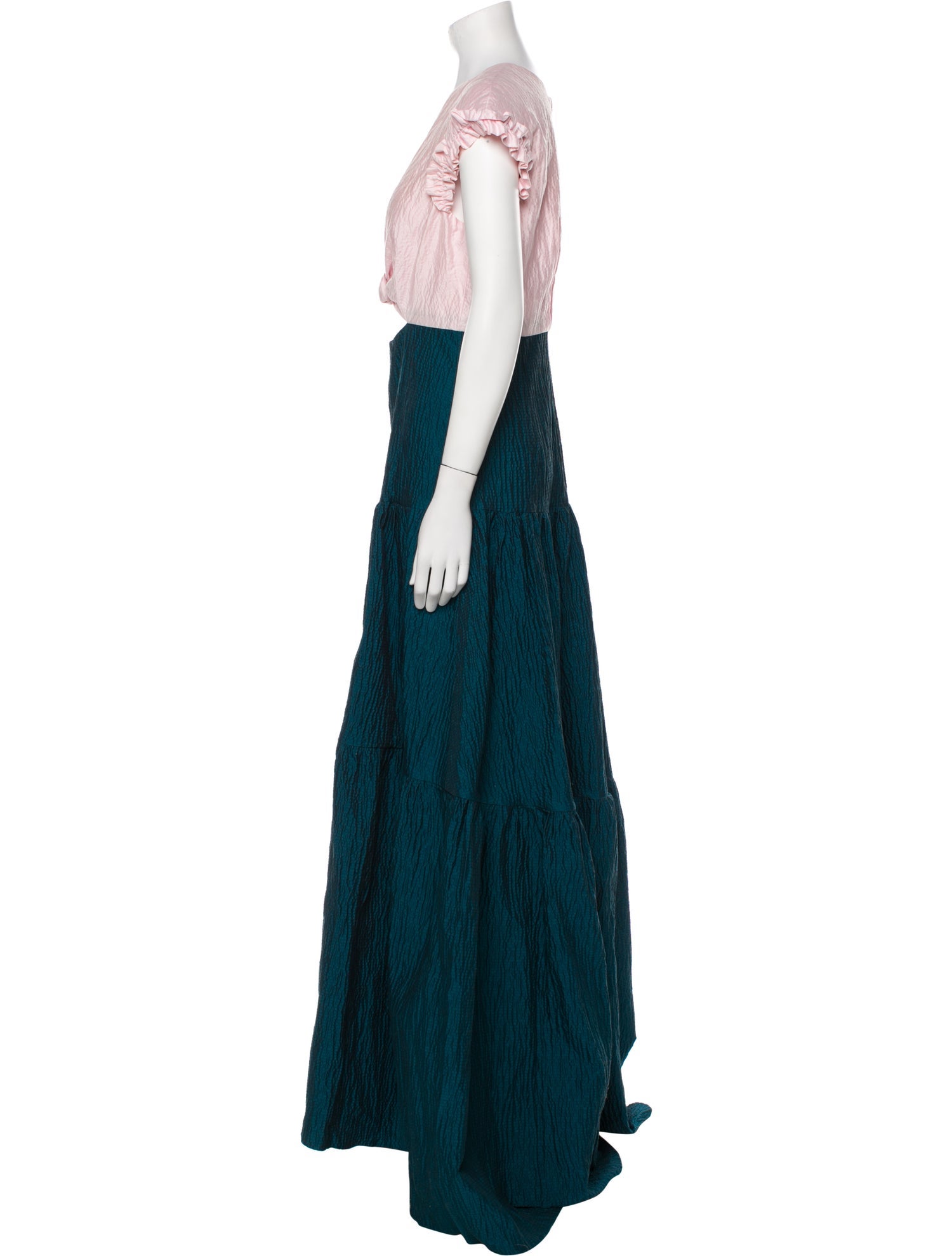 Hellessy Colorblock Pattern Long Dress