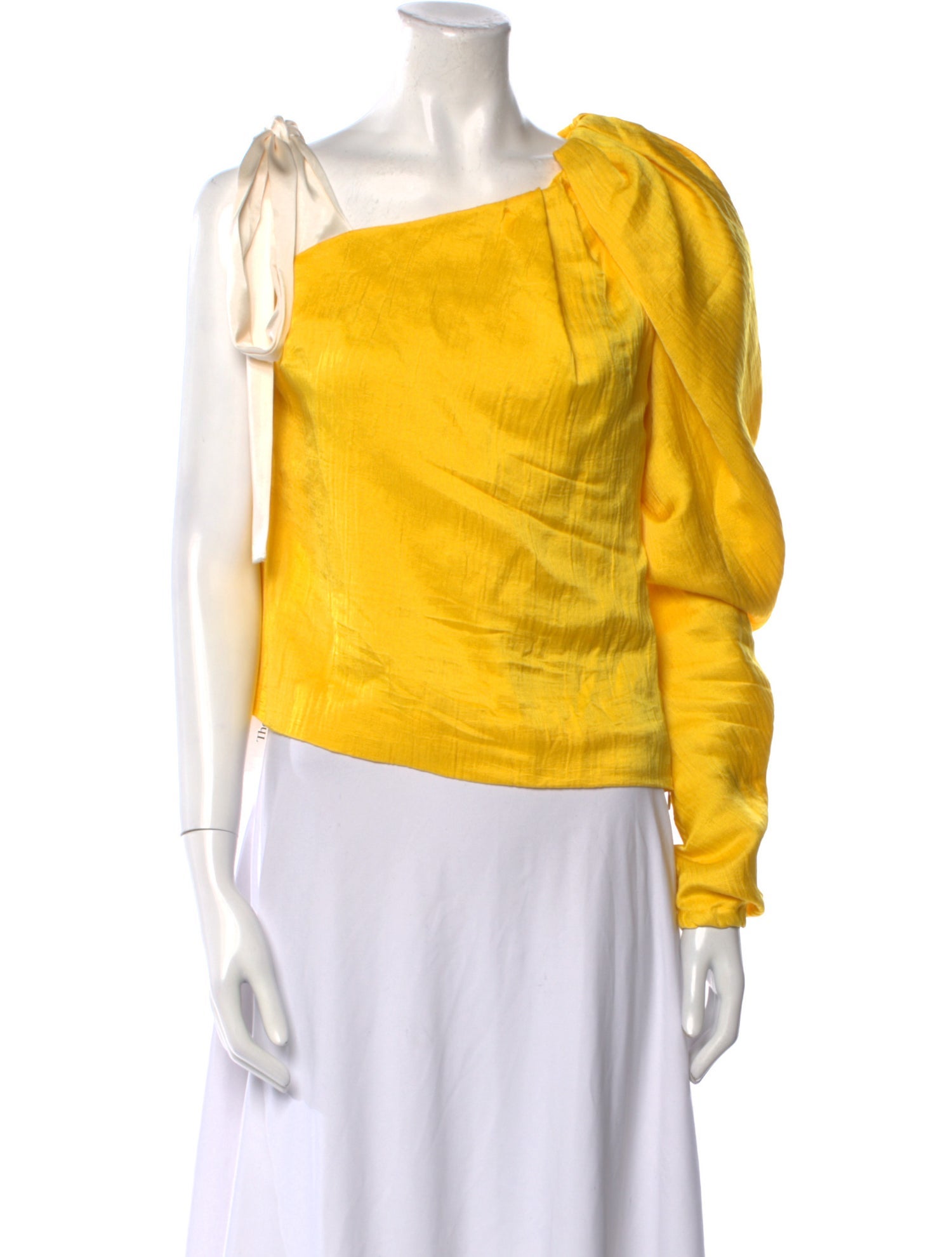 Hellessy Linen One-Shoulder Blouse