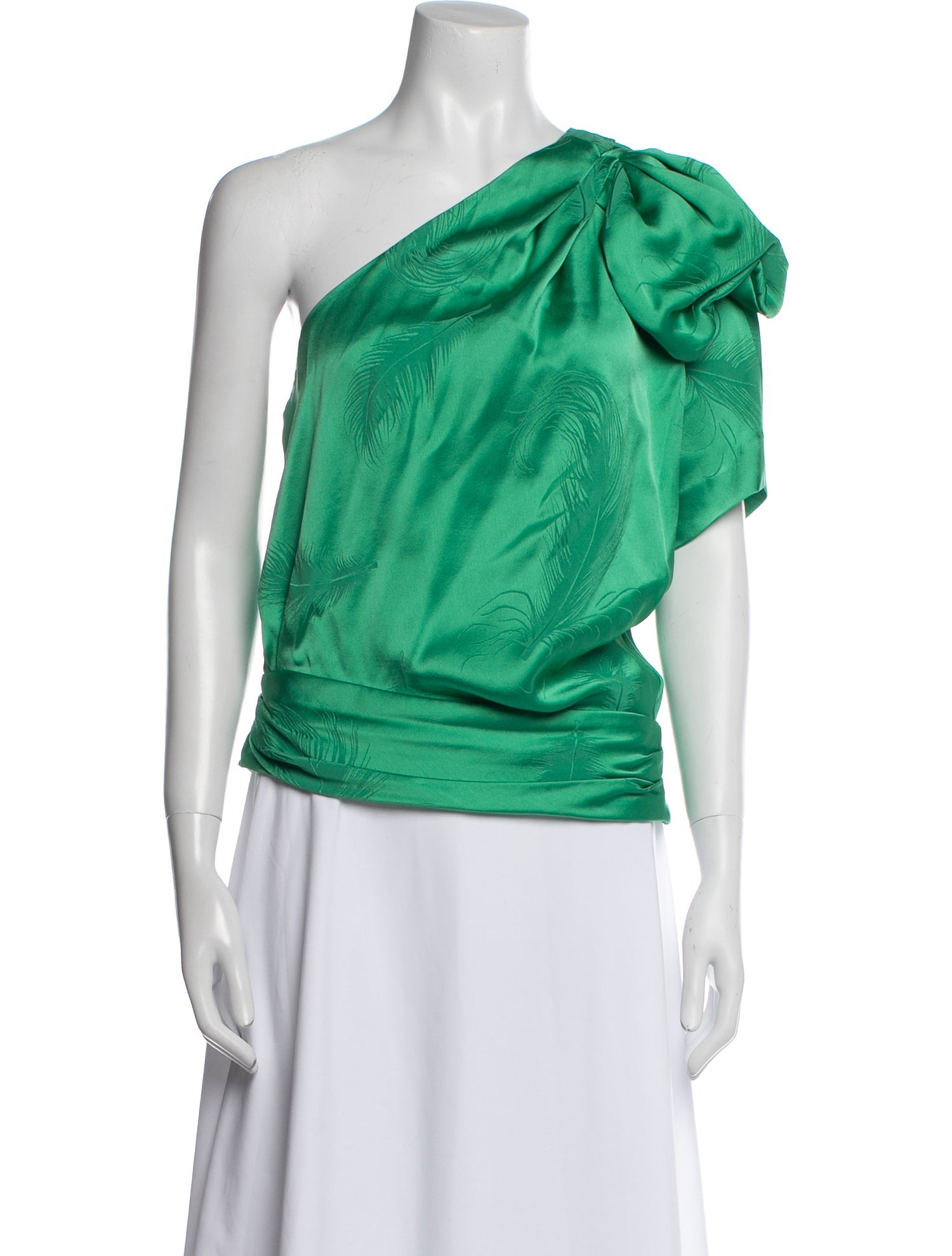 Hellessy One-Shoulder Short Sleeve Blouse