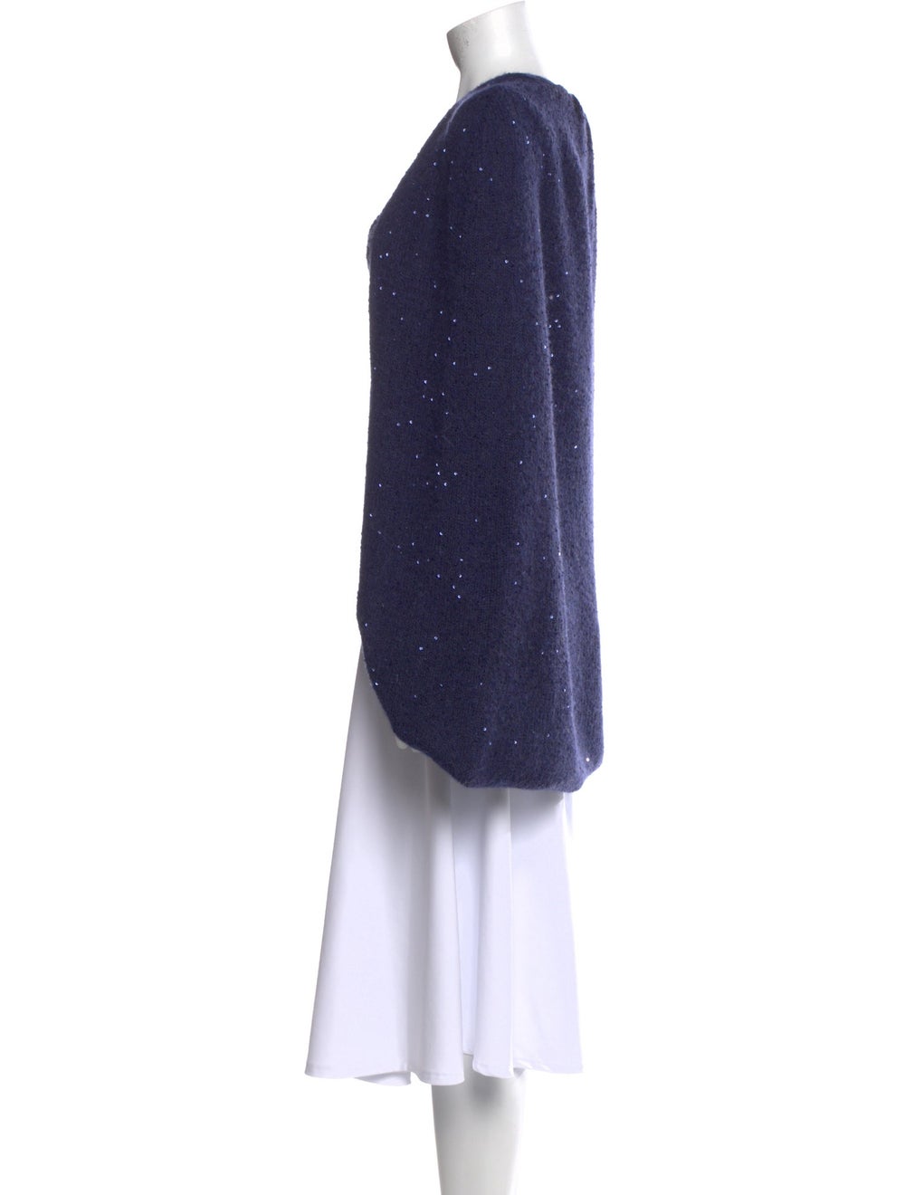 Hellessy Cardigan Blue Sequin Embellishments Long… - image 2