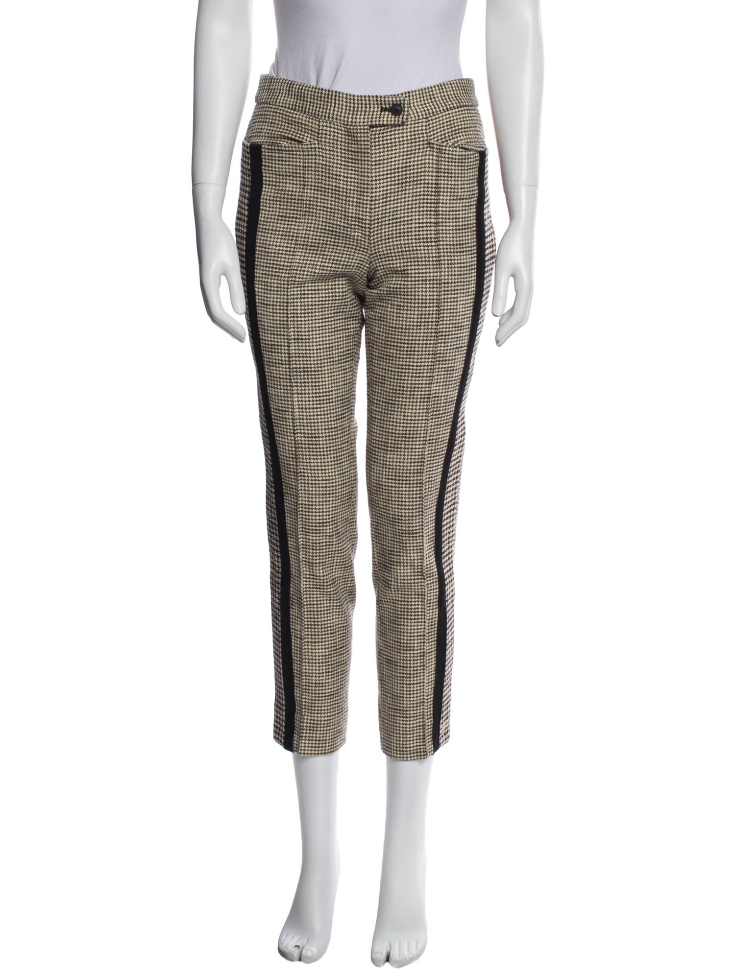 Hellessy Houndstooth Print Skinny Leg Pants