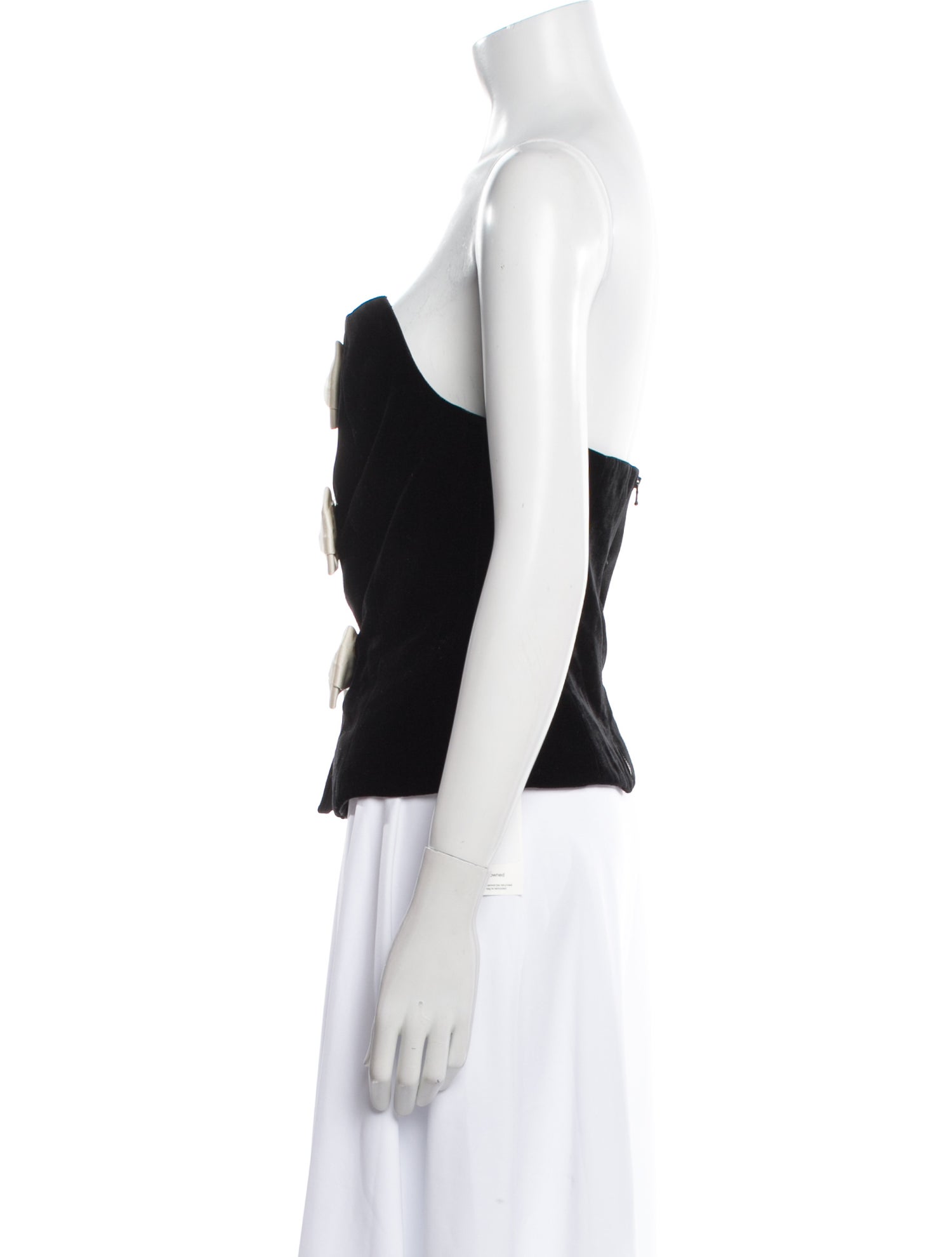 Hellessy Printed Strapless Crop Top