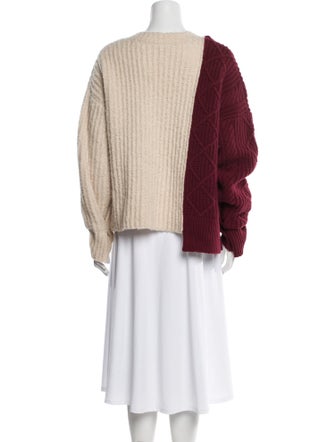 Hellessy Wool Colorblock Pattern Sweater