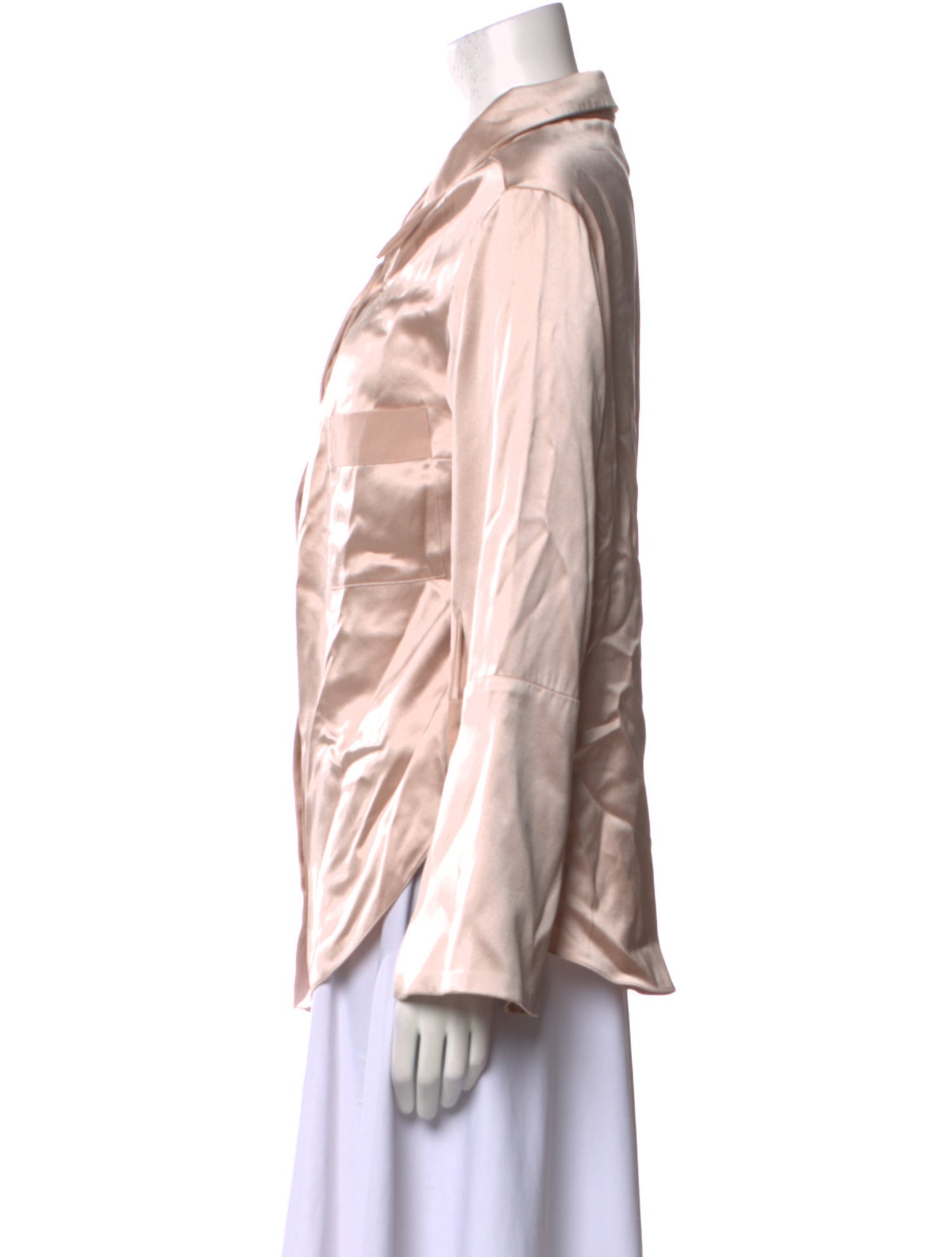 Hellessy Silk V-Neck Button-Up Top