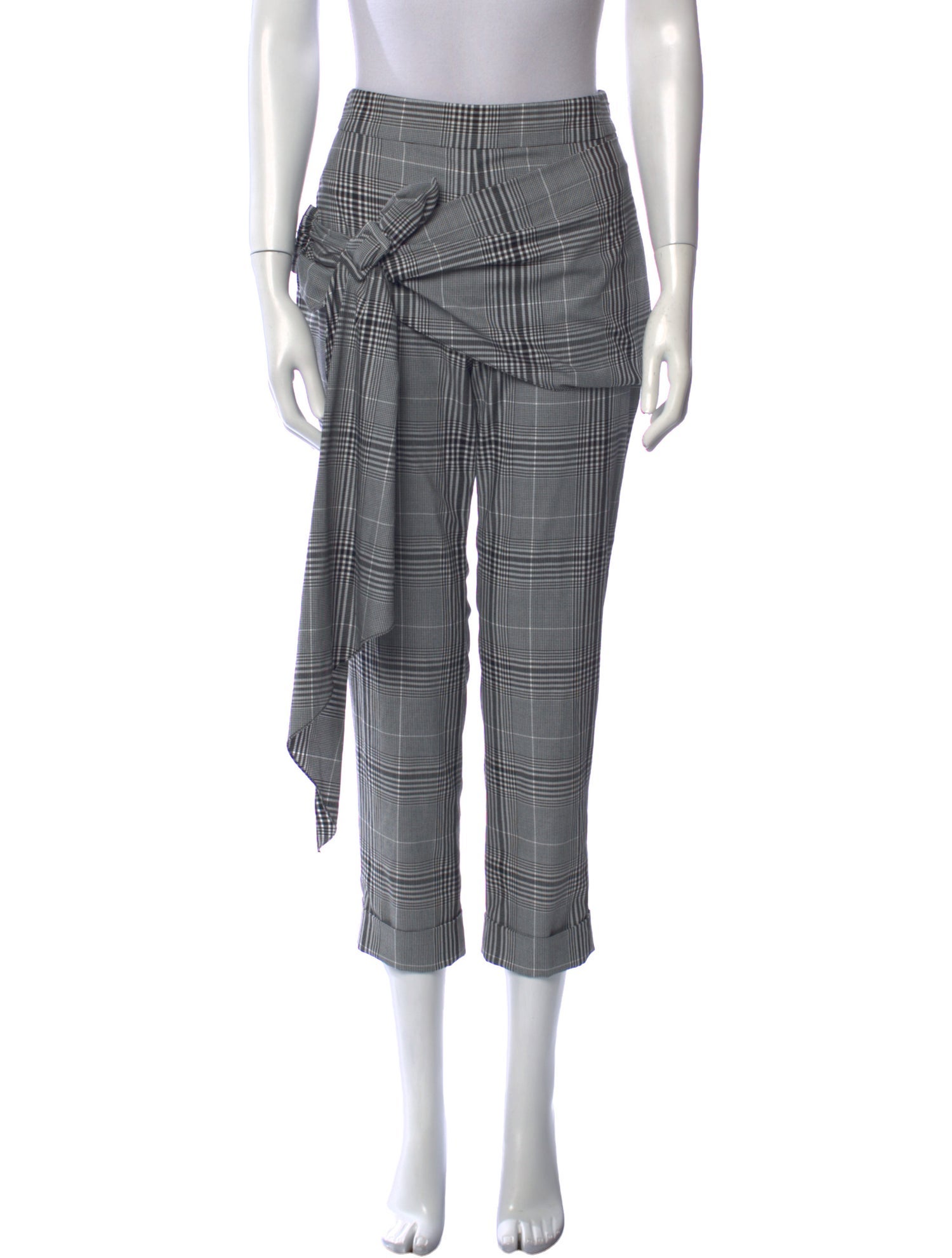 Hellessy Plaid Print Straight Leg Pants