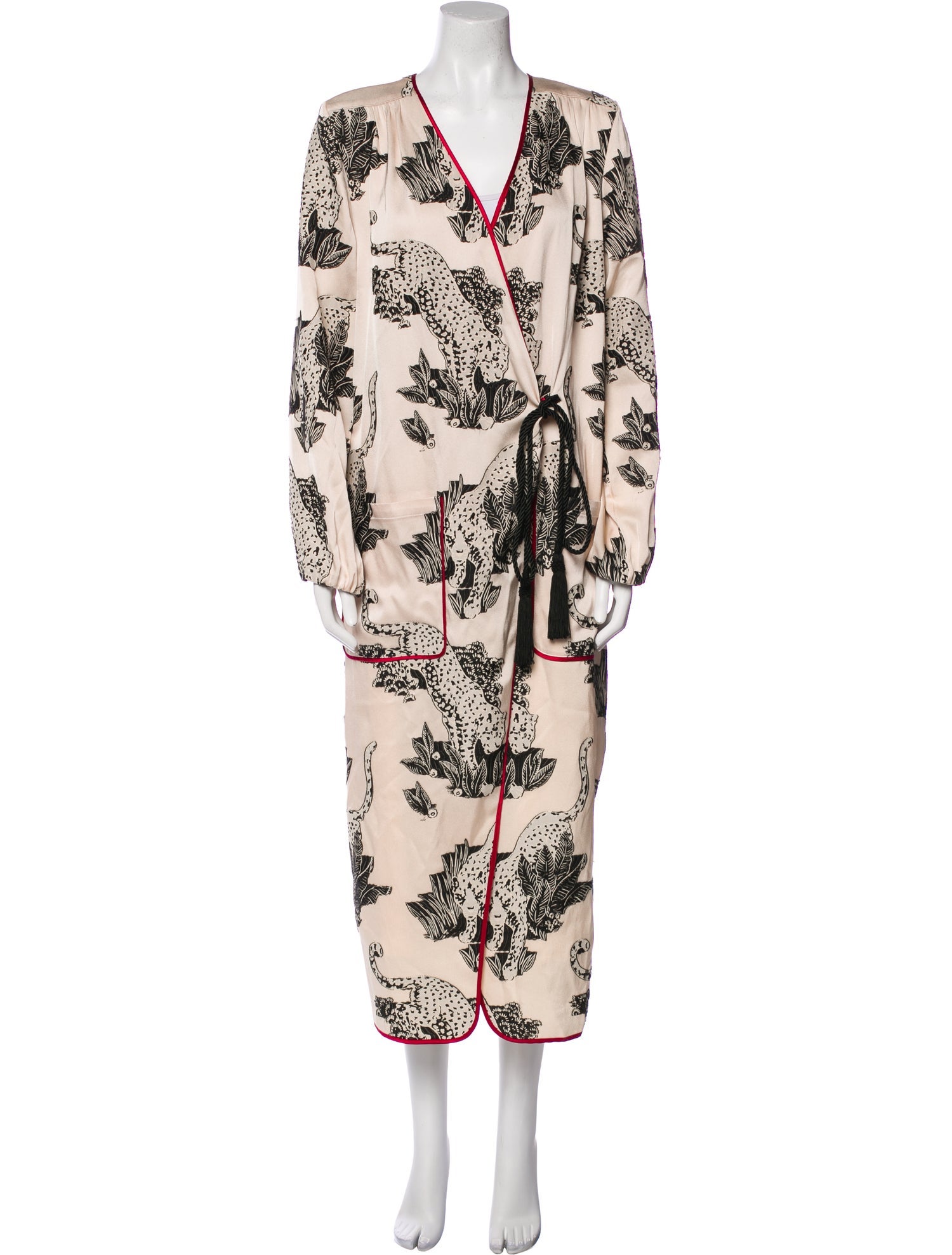 Hellessy Printed Tassel Accents Robe w/ Tags