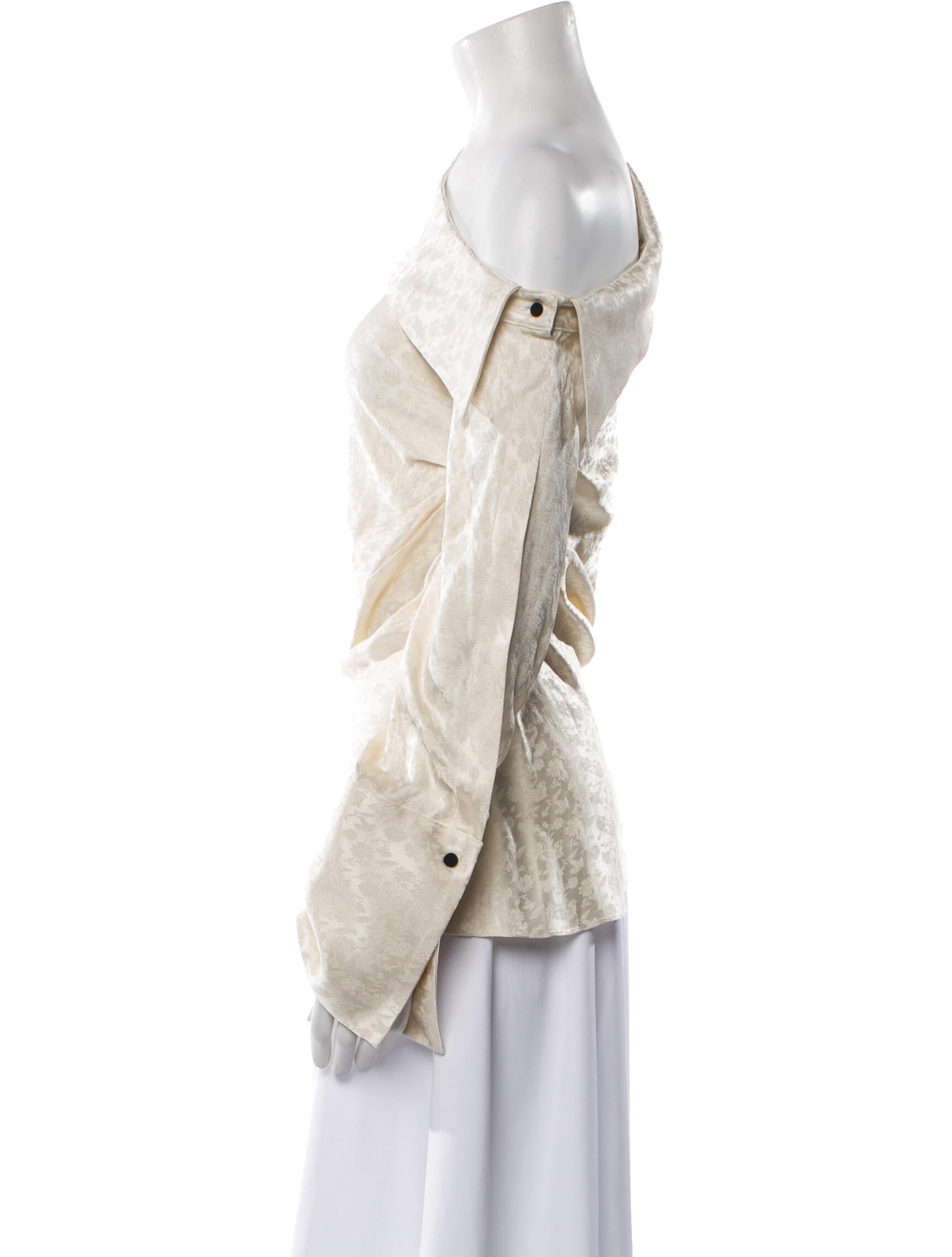 Hellessy Asymmetrical Long Sleeve Blouse