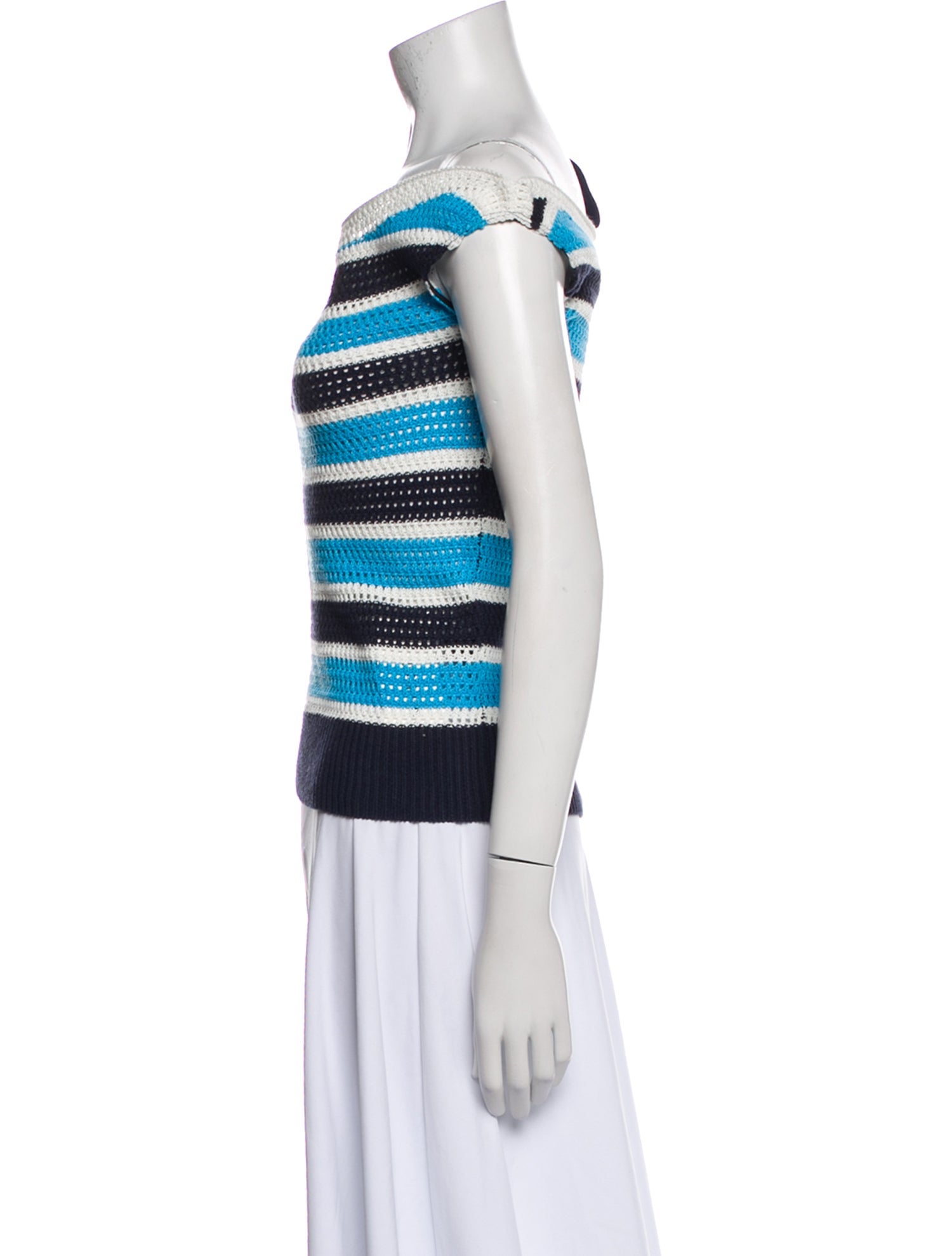 Hellessy Striped Asymmetrical Top