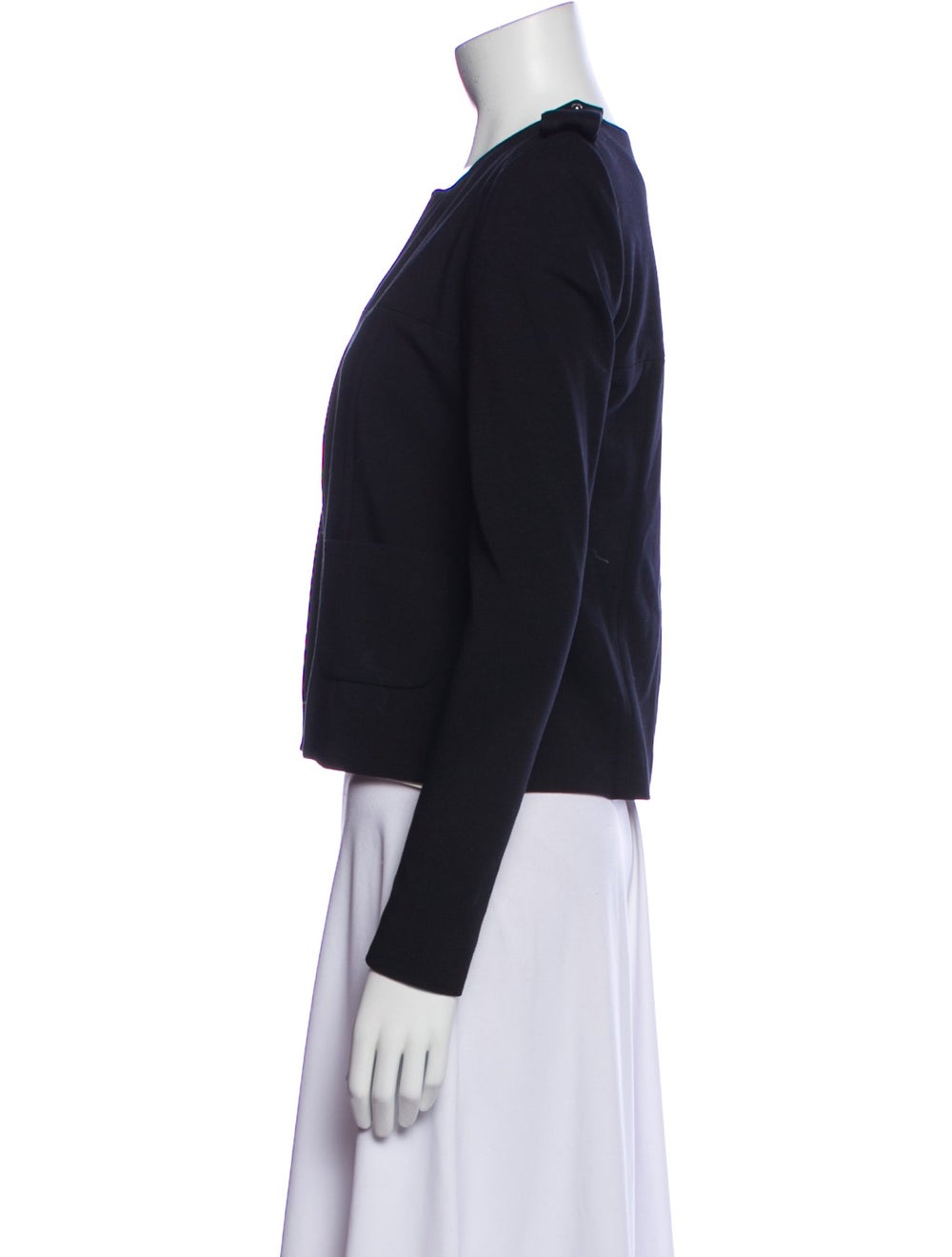 Hellessy Evening Jacket Black Collarless Patch Po… - image 2