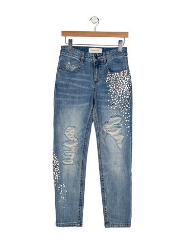 Pre-owned Hellessy Mid-rise Straight Leg Jeans In Blue