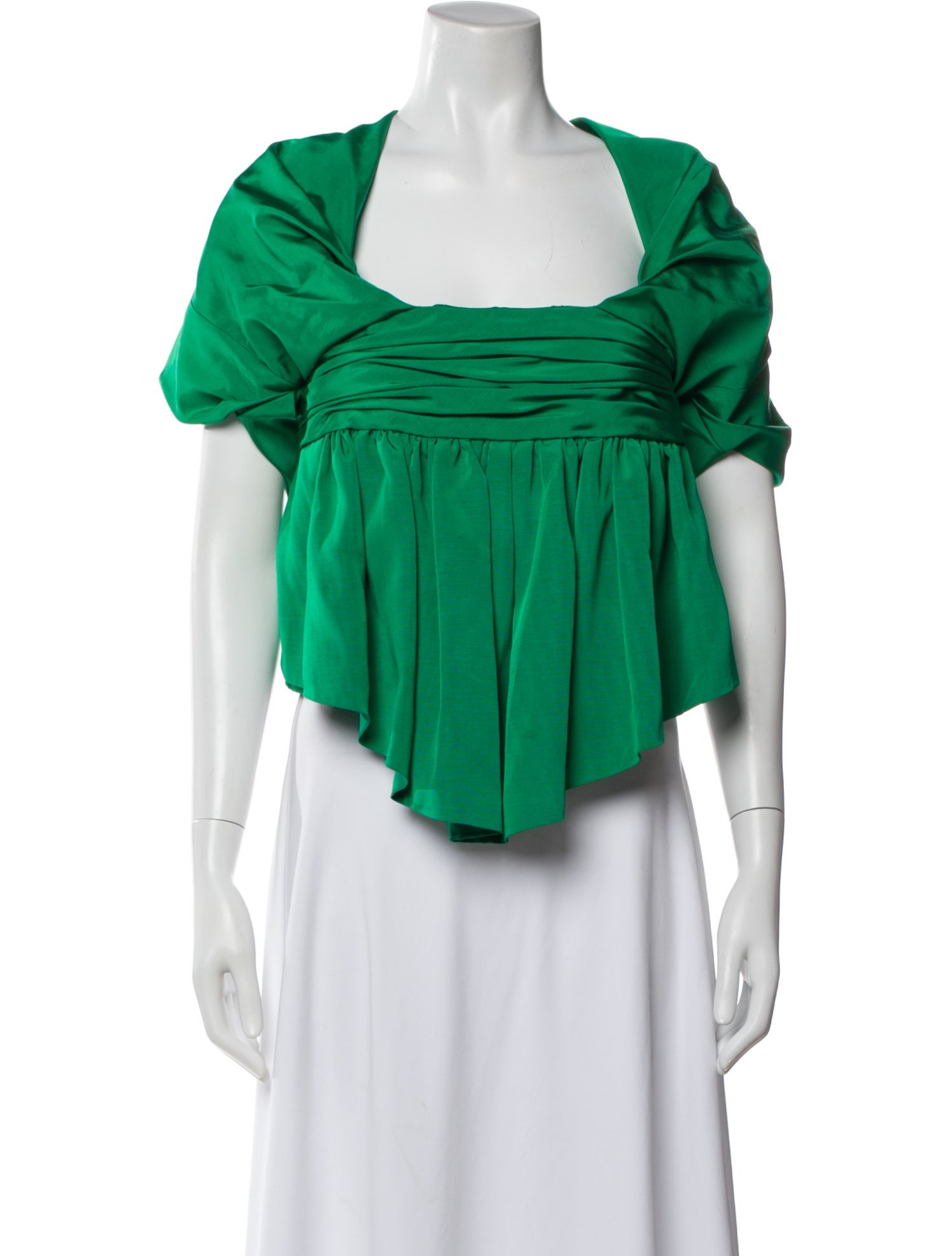 Hellessy Square Neckline Short Sleeve Blouse