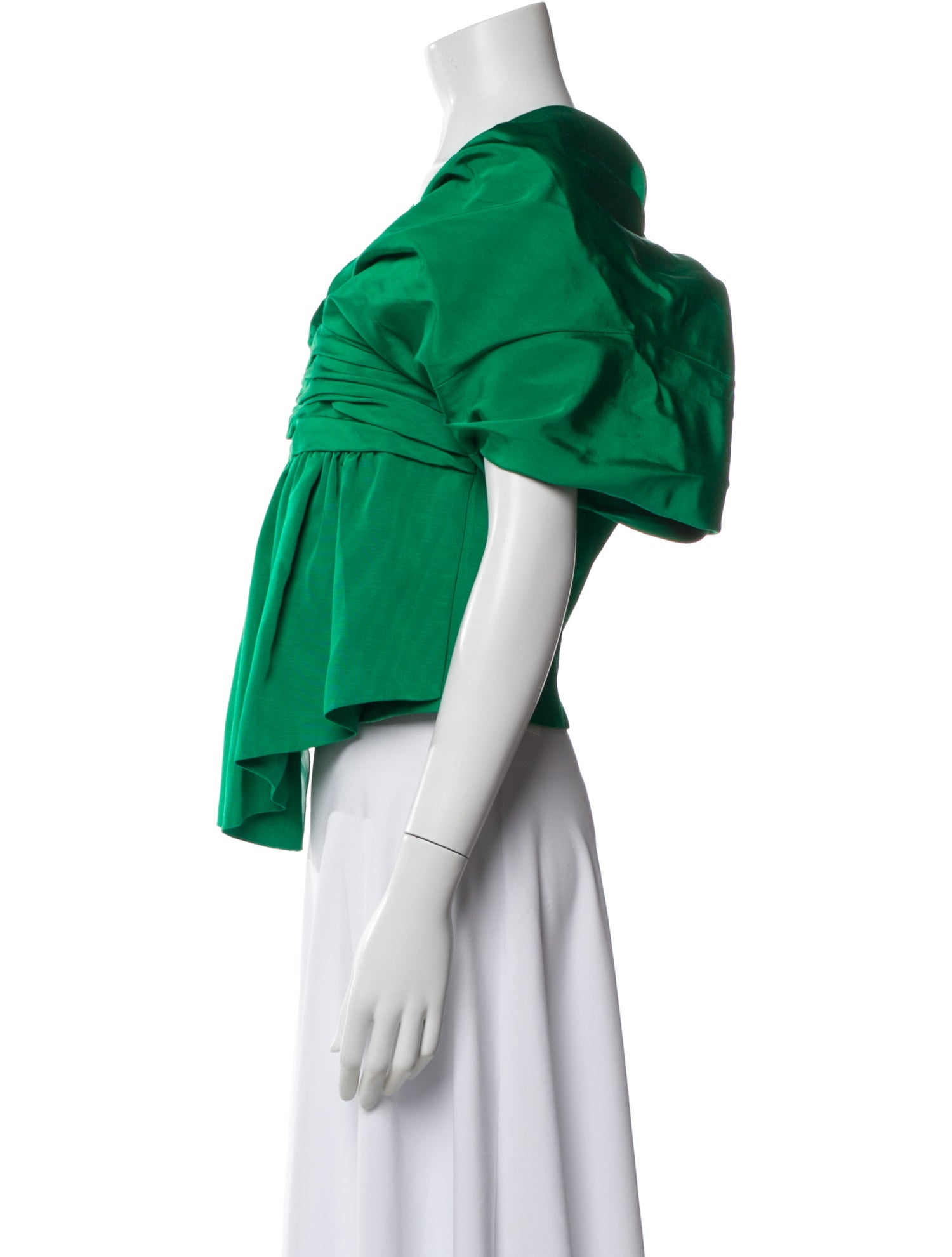 Hellessy Square Neckline Short Sleeve Blouse