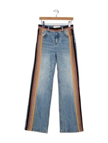 Pre-owned Hellessy High-rise Wide Leg Jeans In Blue