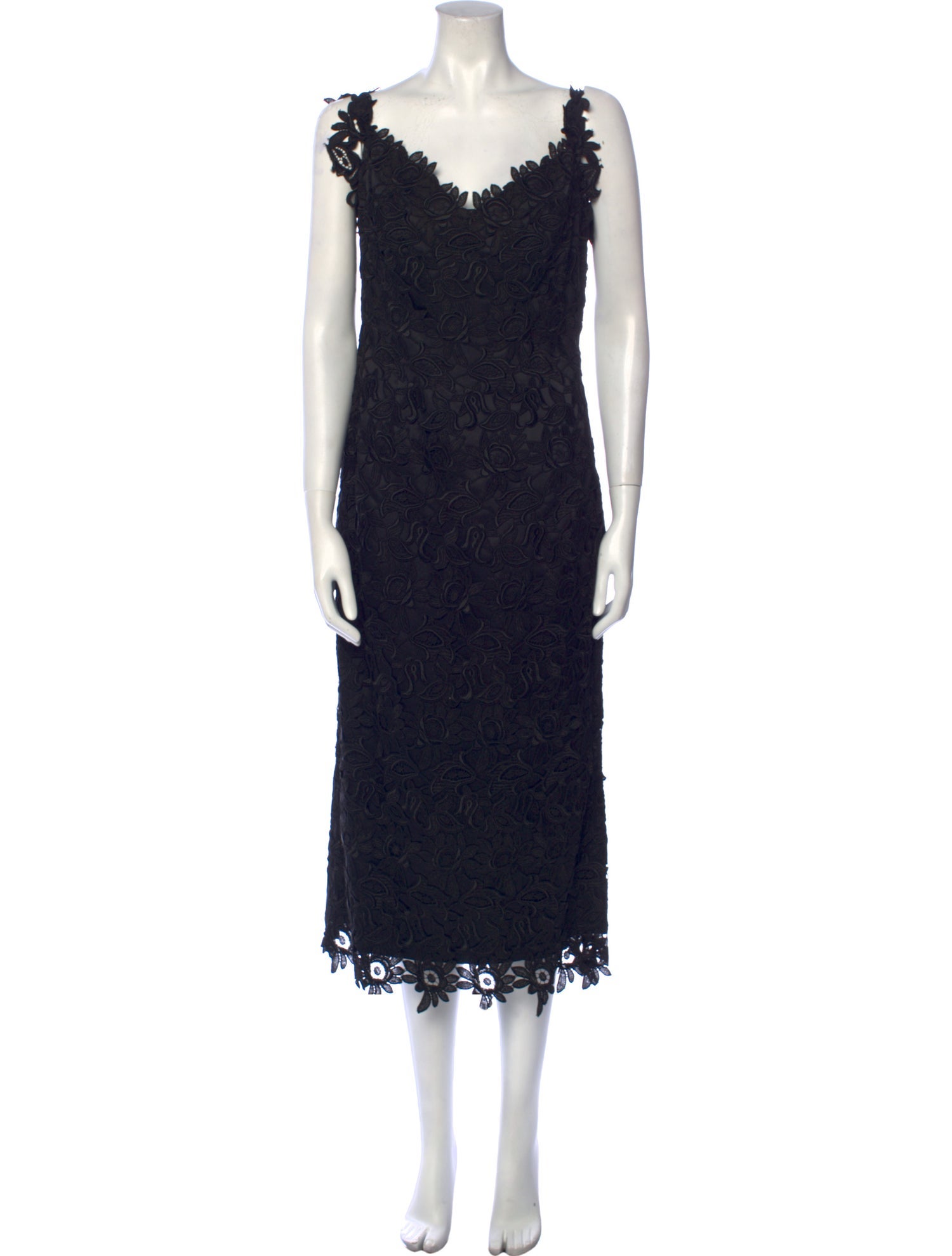 Helen Morley Lace Pattern Midi Length Dress