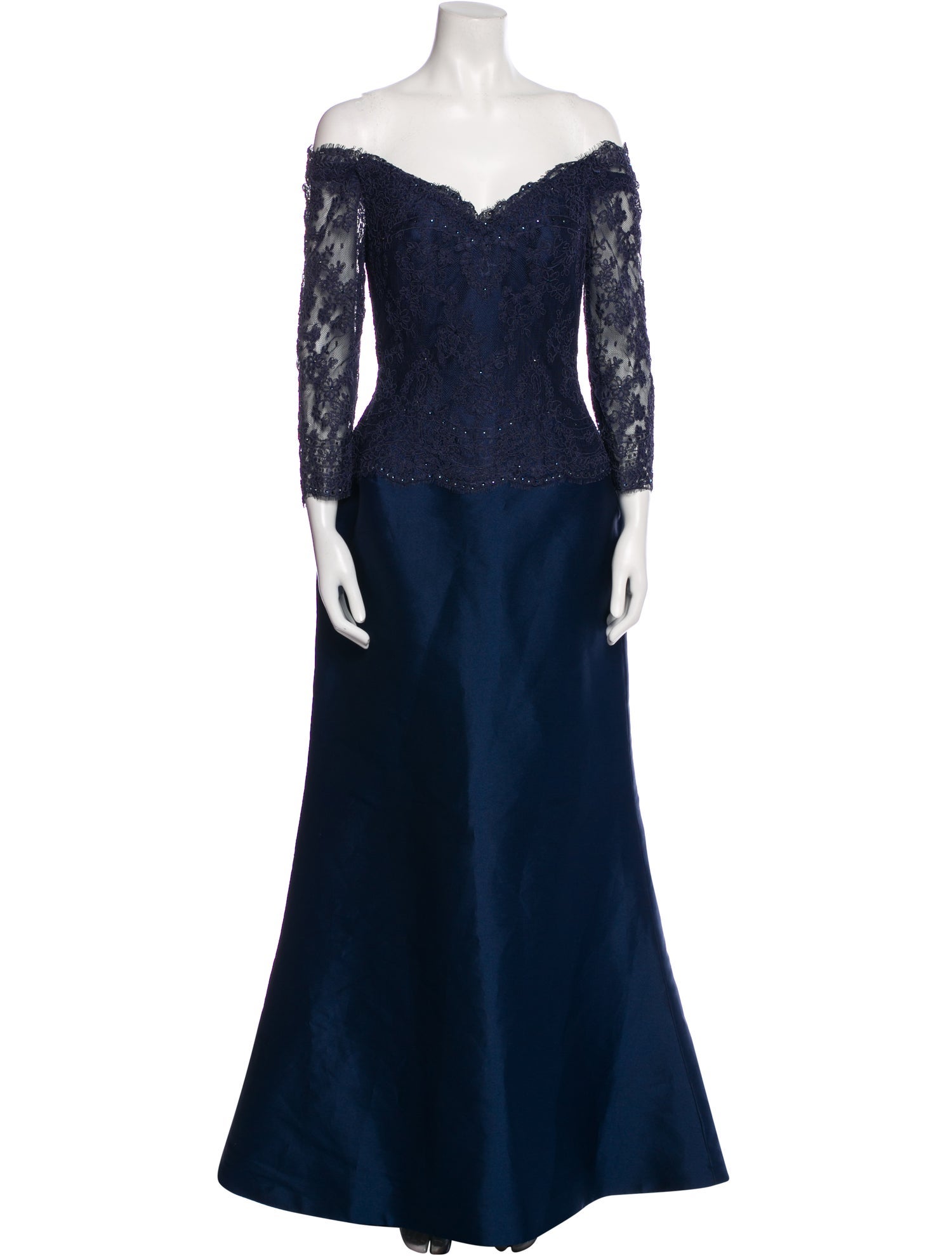 Helen Morley Lace Pattern Long Dress