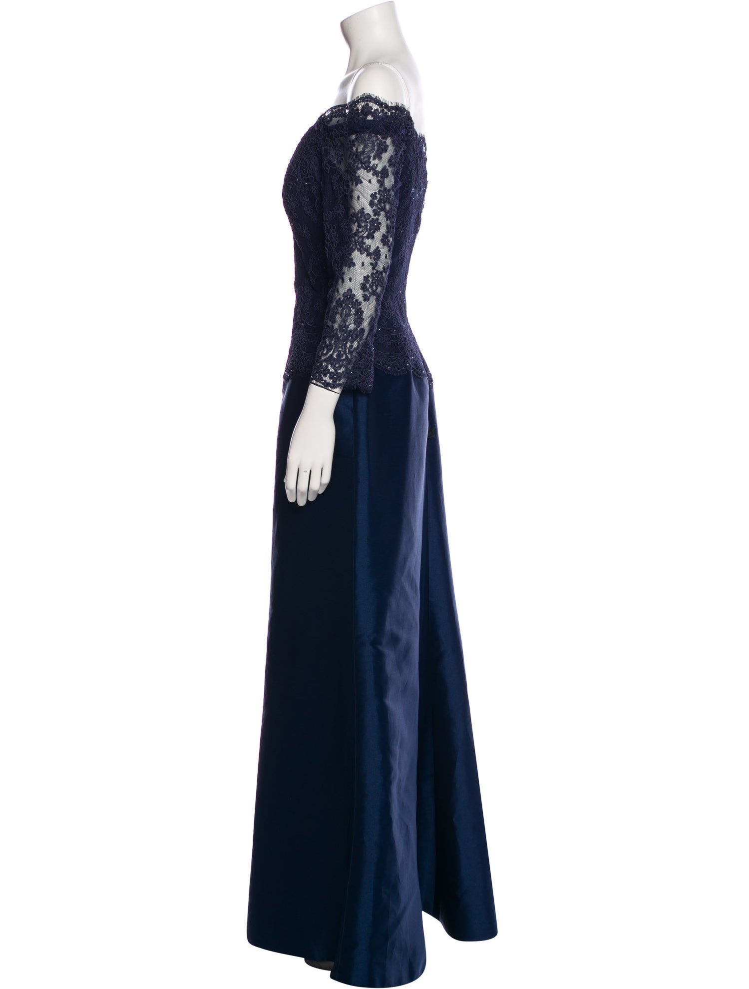 Helen Morley Lace Pattern Long Dress
