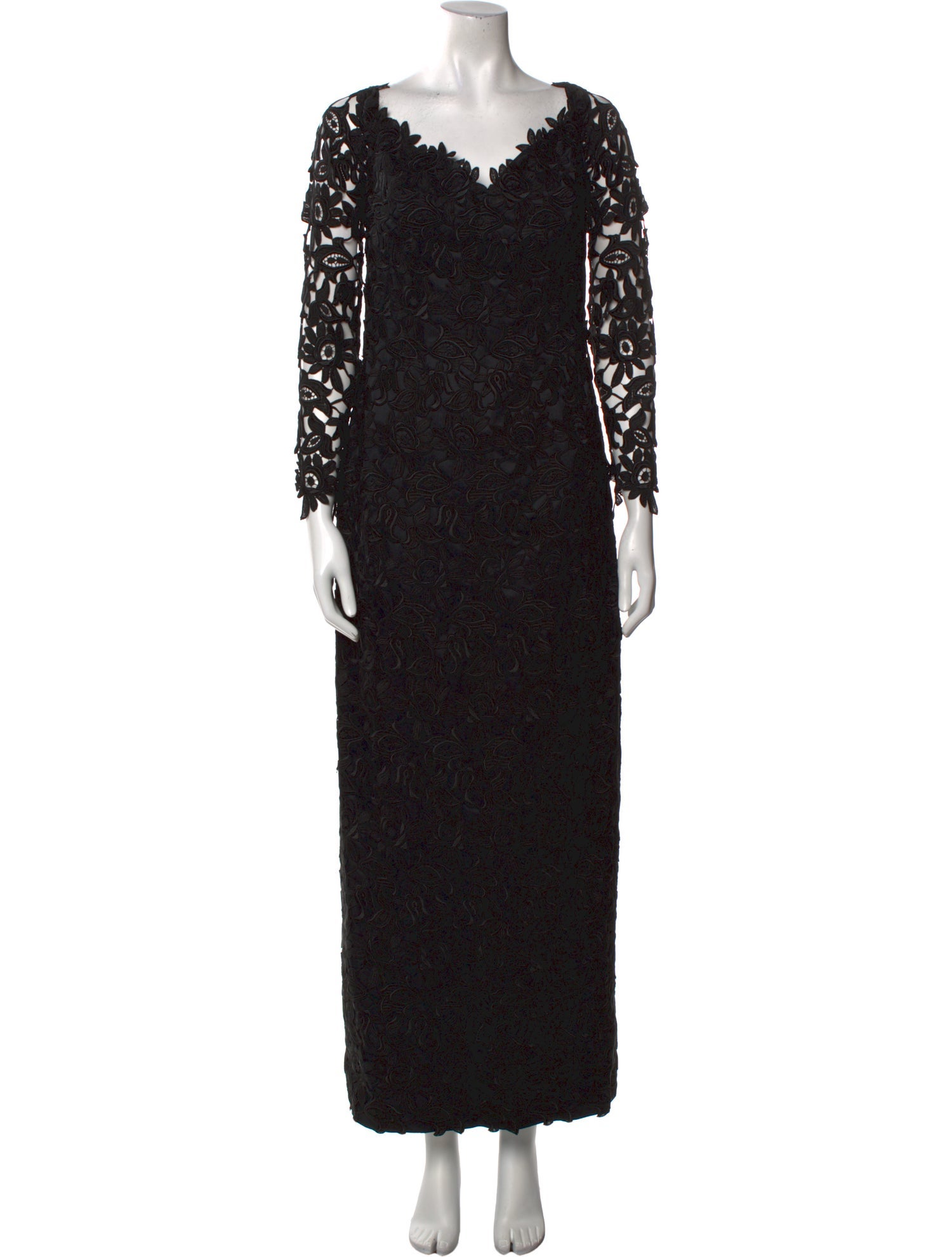 Helen Morley Lace Pattern Long Dress