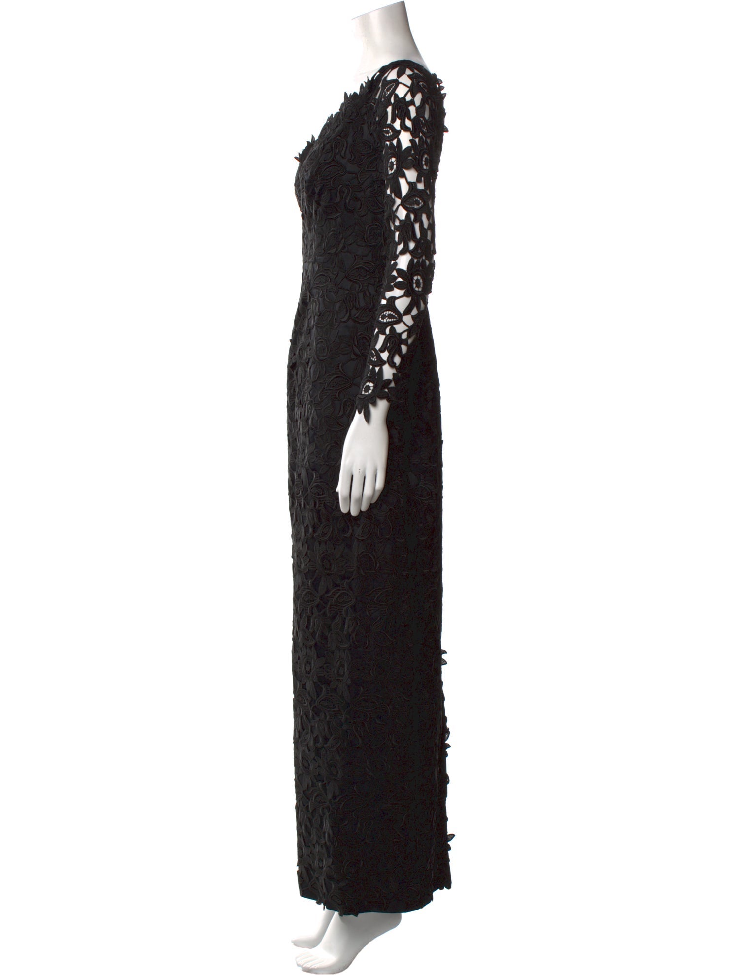 Helen Morley Lace Pattern Long Dress