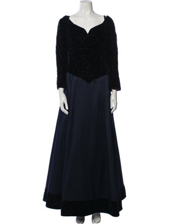 Helen Morley Cowl Neck Long Dress
