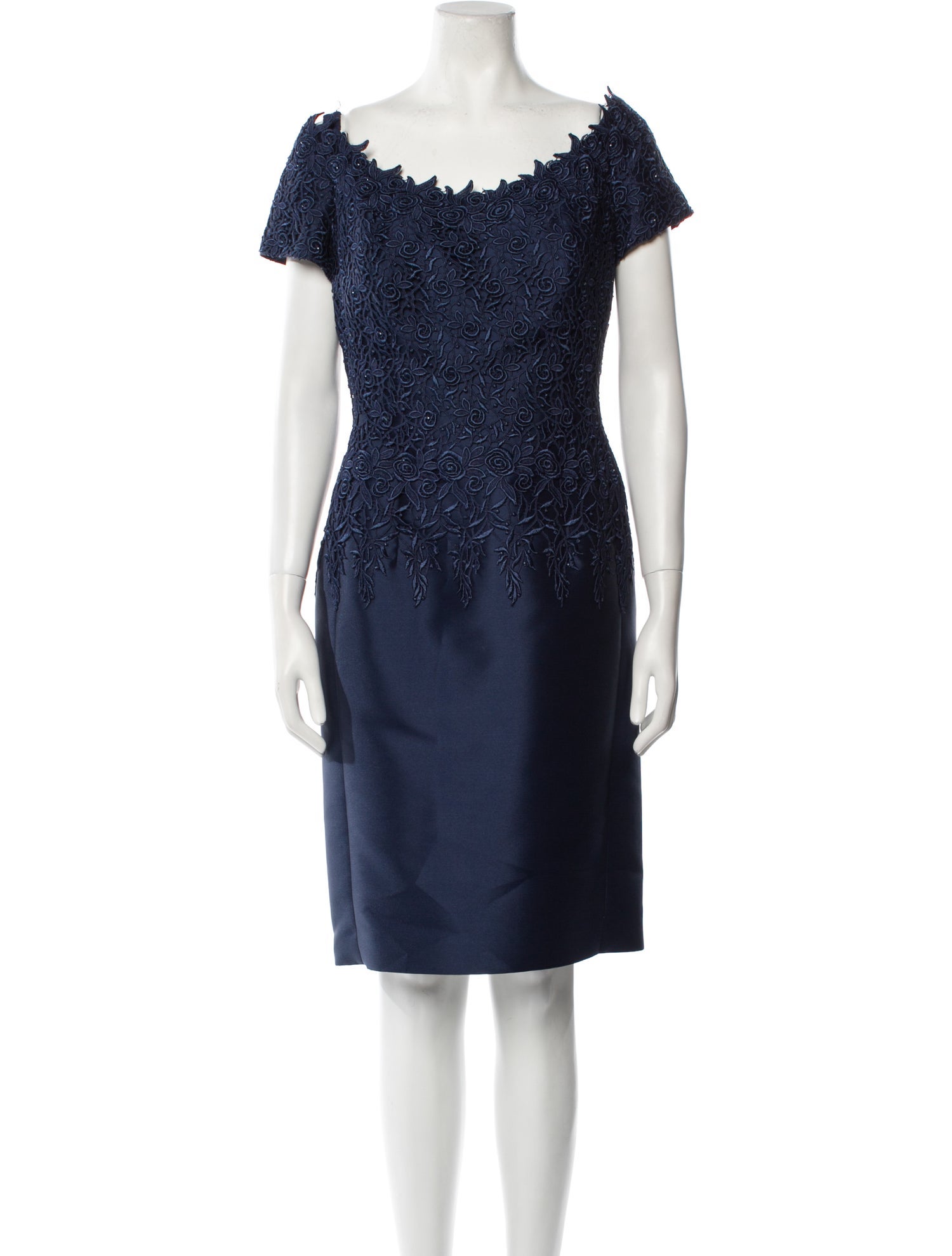 Helen Morley Bateau Neckline Knee-Length Dress