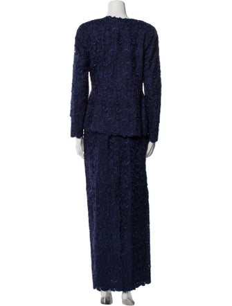 Helen Morley Silk Lace Pattern Skirt Suit
