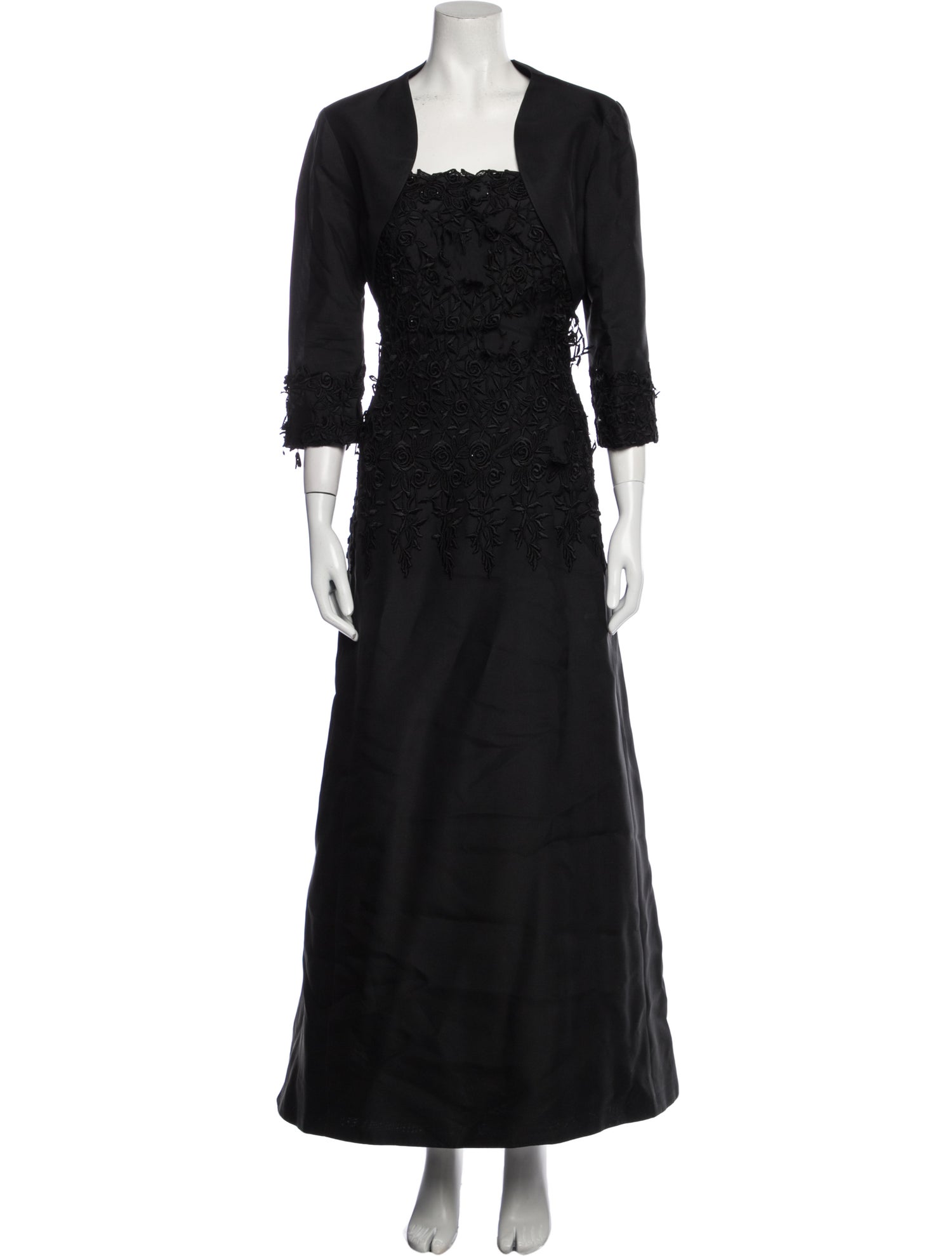 Helen Morley Square Neckline Long Dress