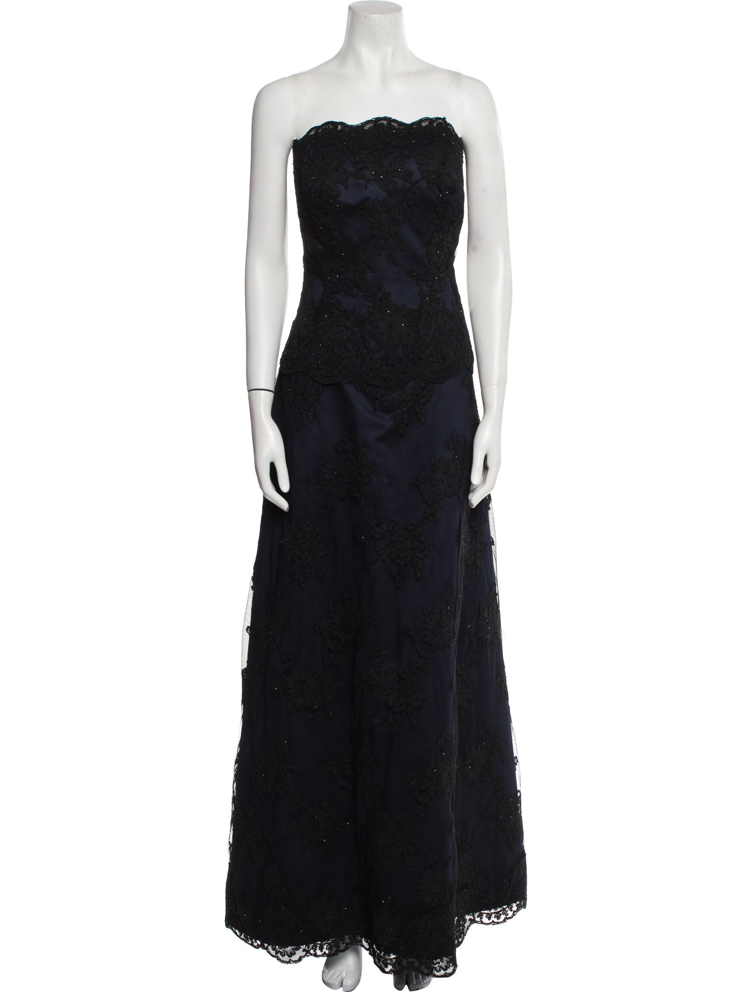Helen Morley Lace Pattern Long Dress