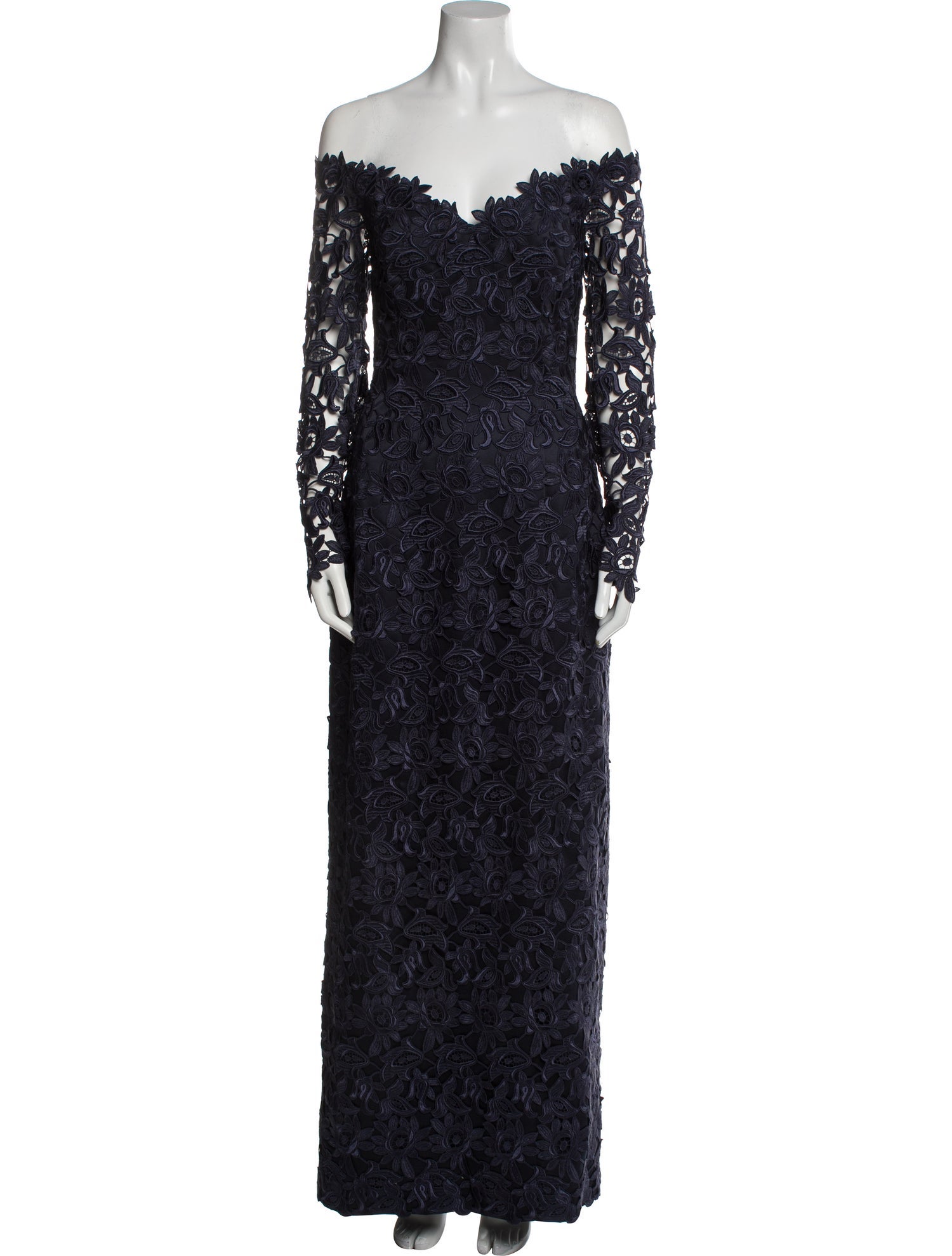 Helen Morley Lace Pattern Long Dress