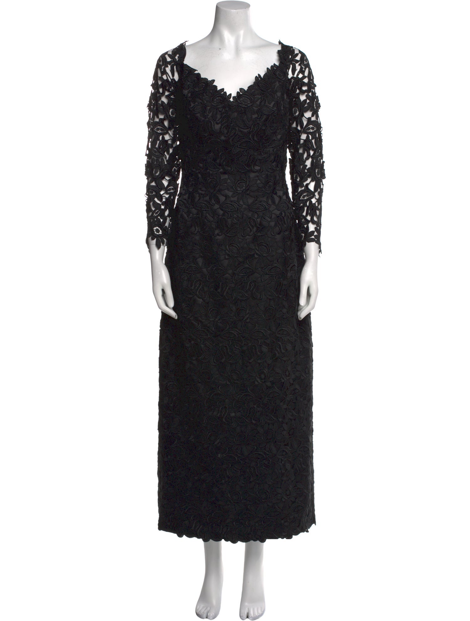 Helen Morley Lace Pattern Long Dress