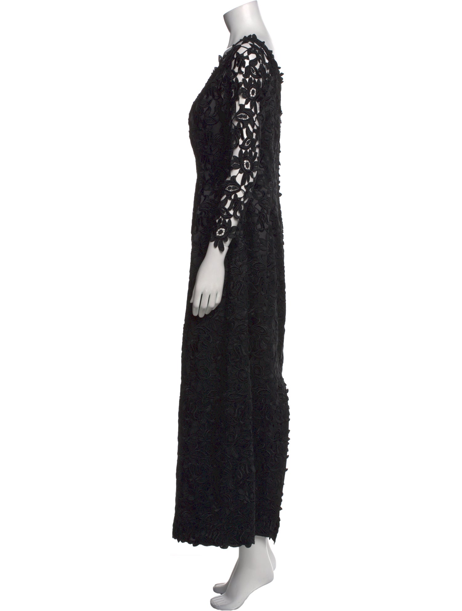 Helen Morley Lace Pattern Long Dress