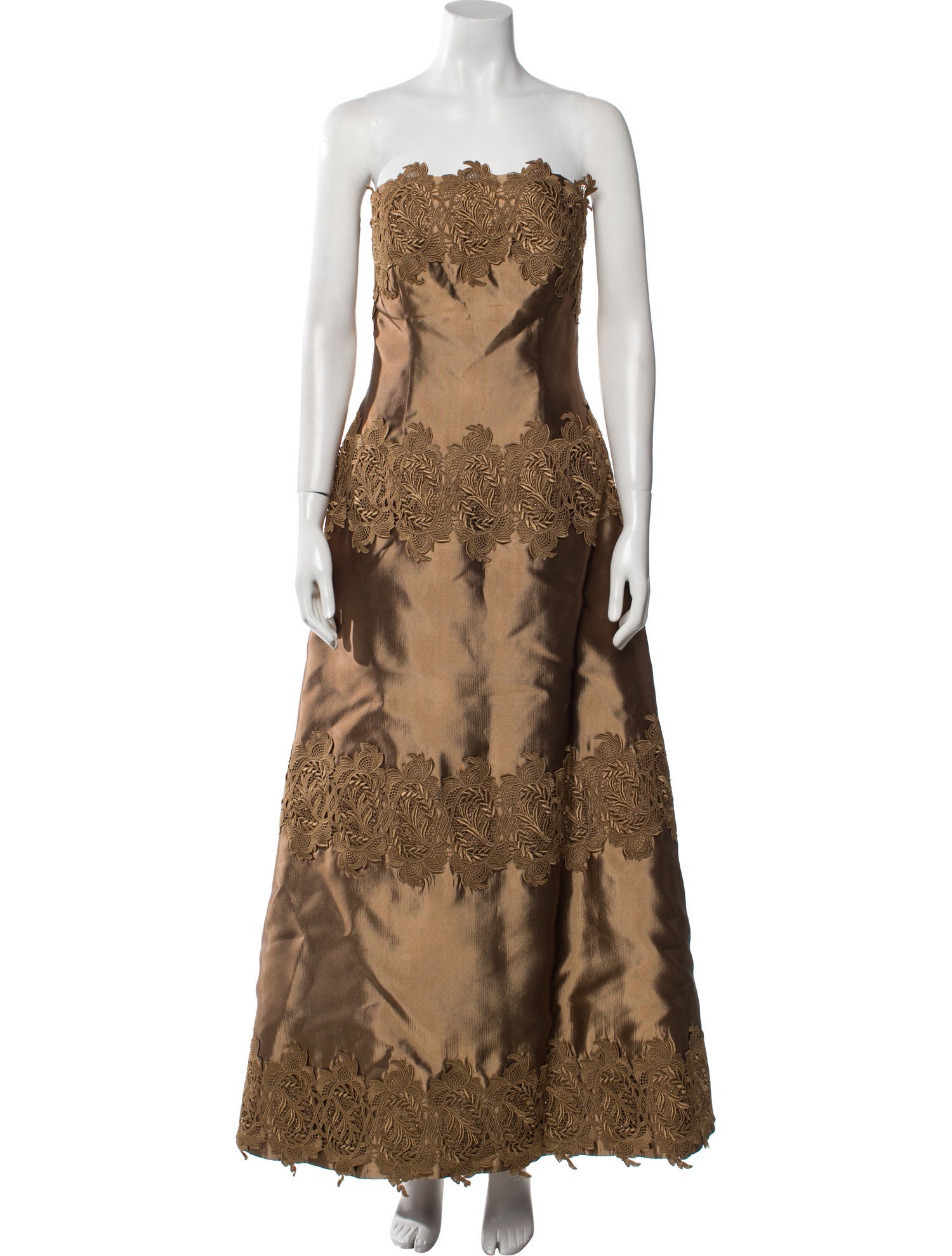Helen Morley Lace Pattern Long Dress