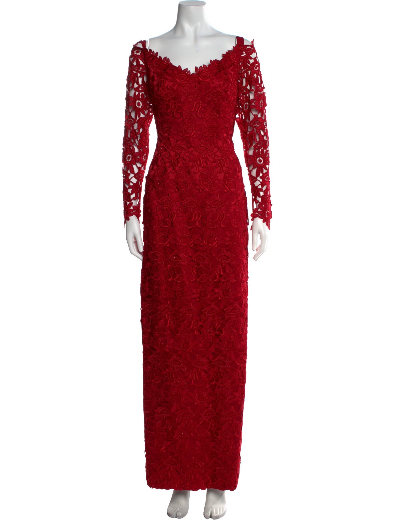 Helen Morley Lace Pattern Long Dress