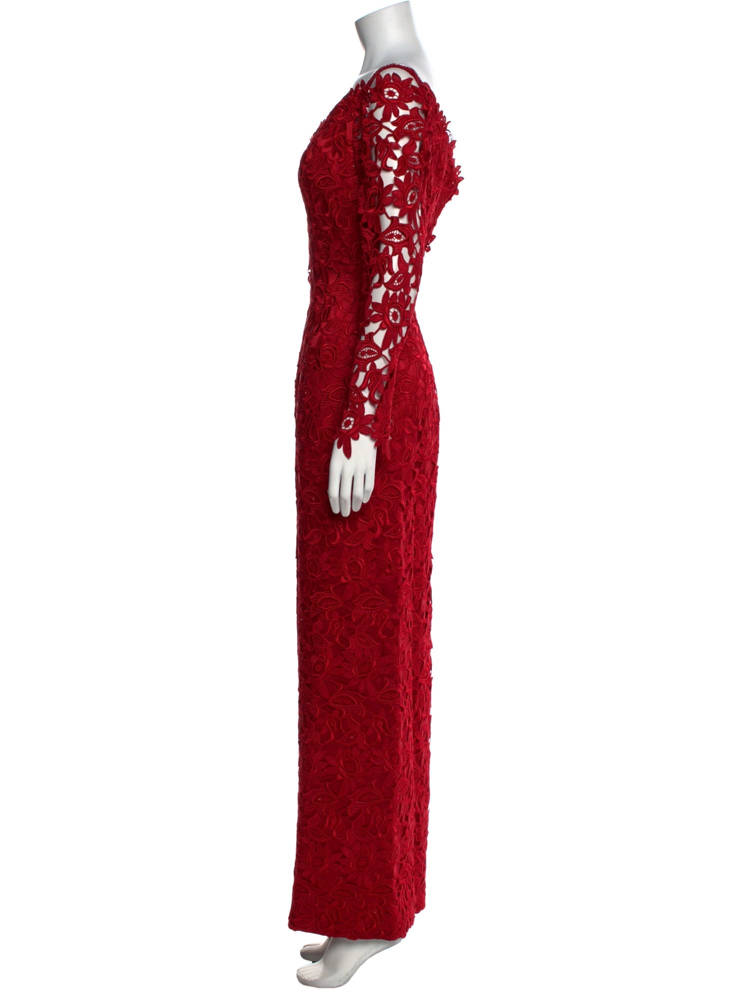 Helen Morley Lace Pattern Long Dress