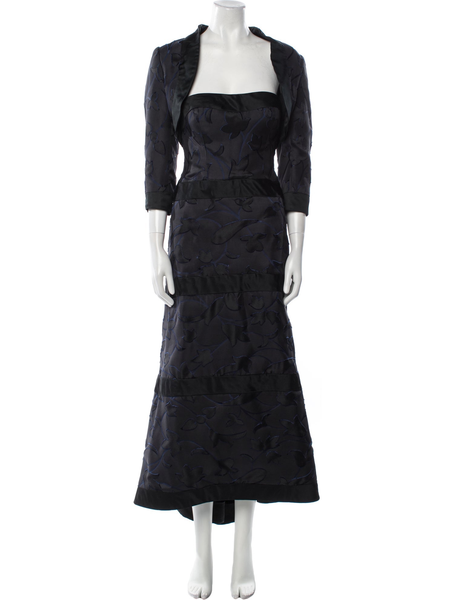 Helen Morley Silk Embroidered Accent Dress Set