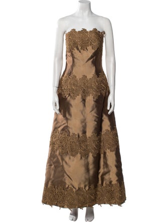 Helen Morley Lace Pattern Long Dress