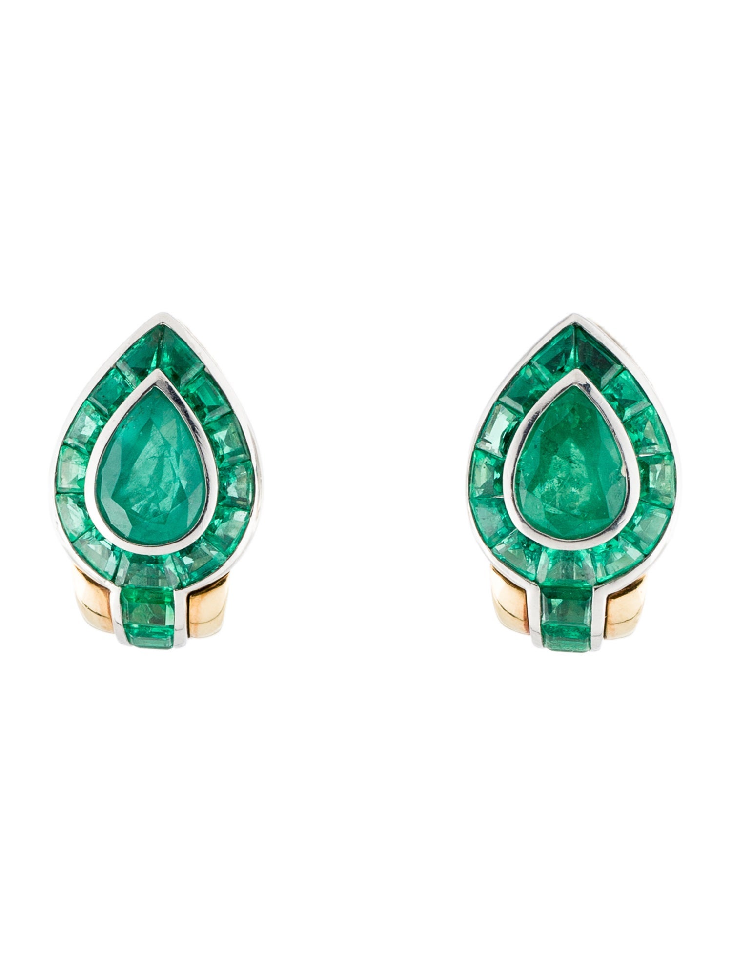 Hemmerle Vintage Emerald Earclips