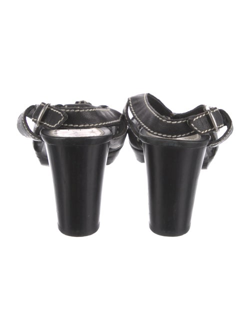 Henry Beguelin Leather Crystal Embellishments T-Strap Sandals