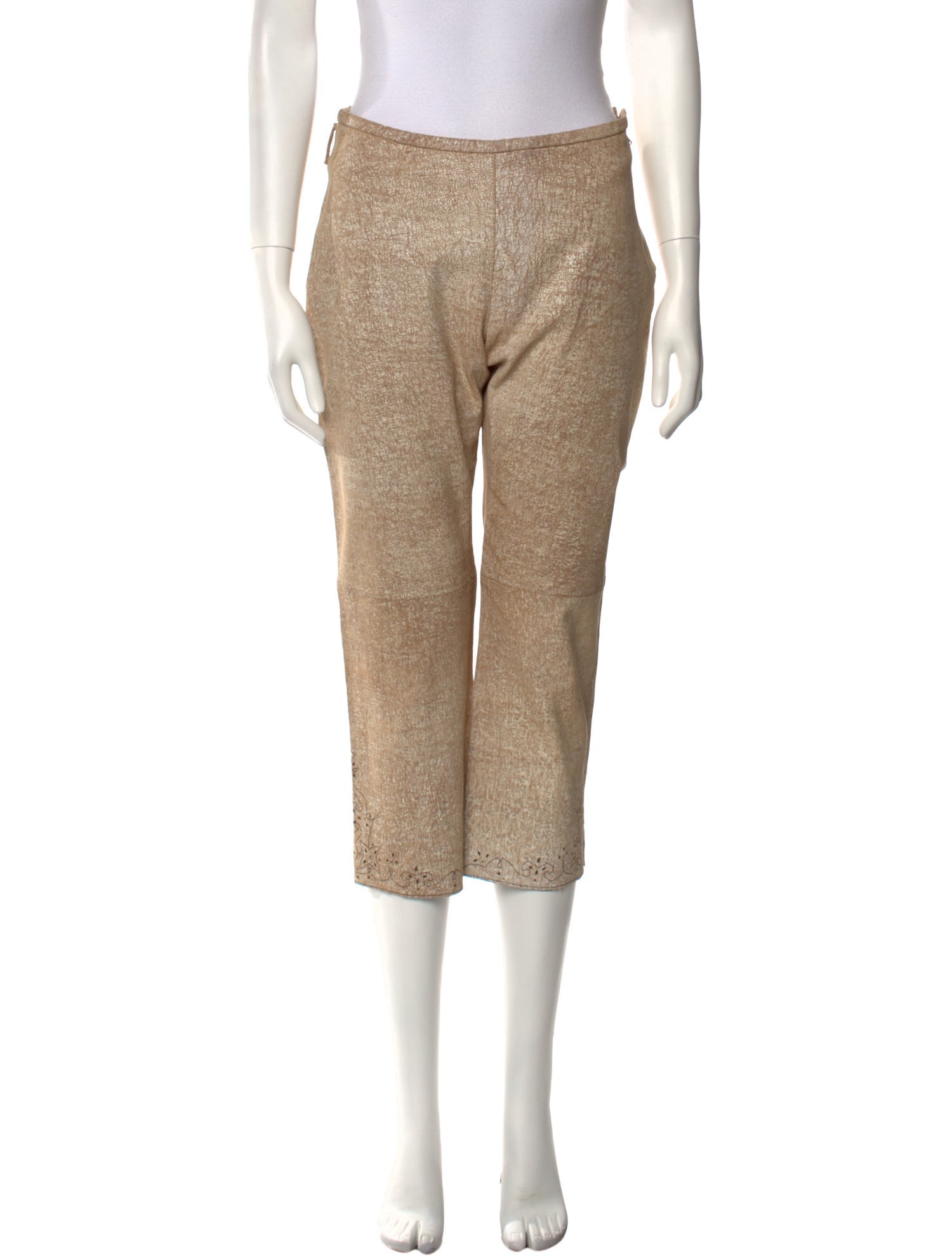 Henry Beguelin Leather Straight Leg Pants