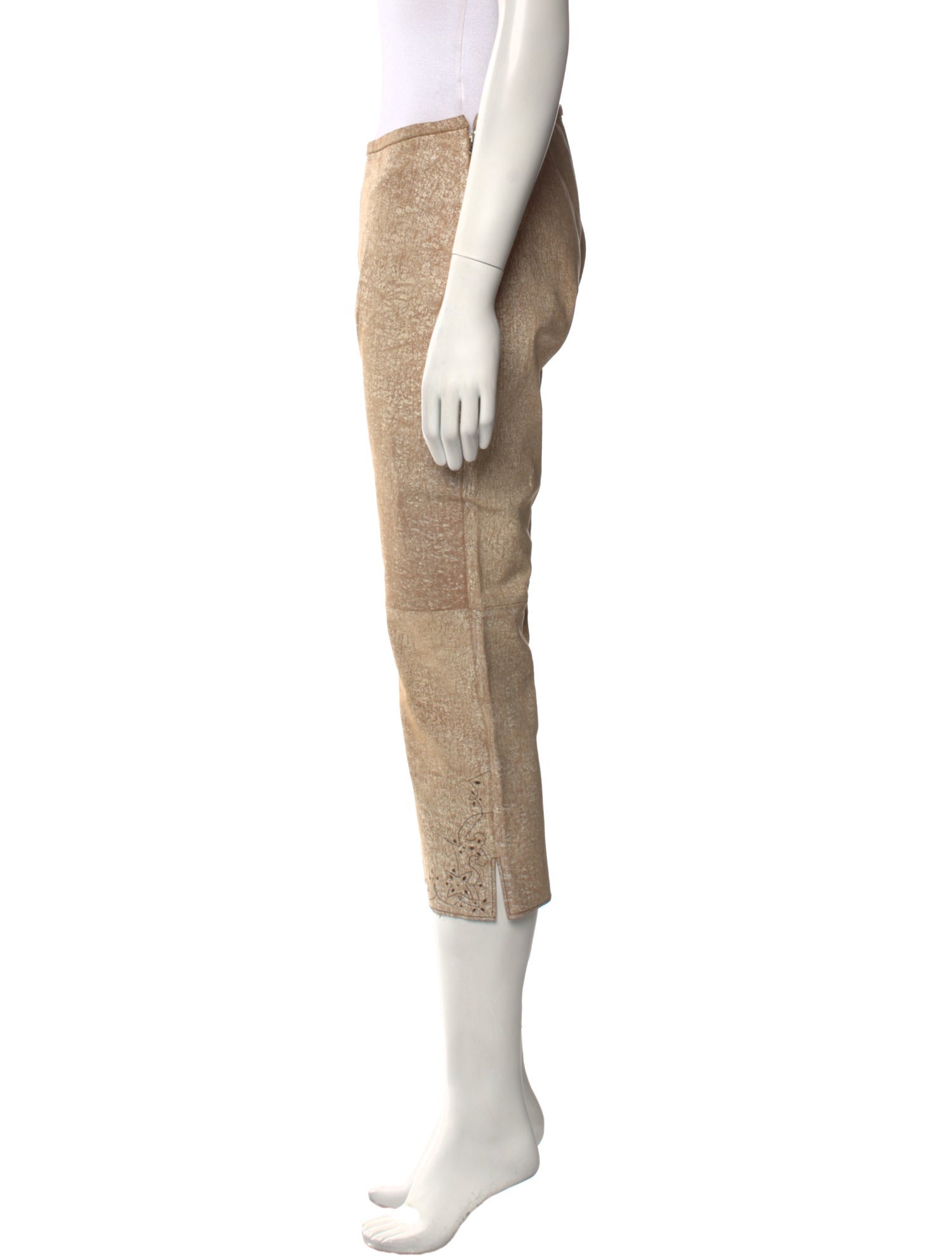 Henry Beguelin Leather Straight Leg Pants