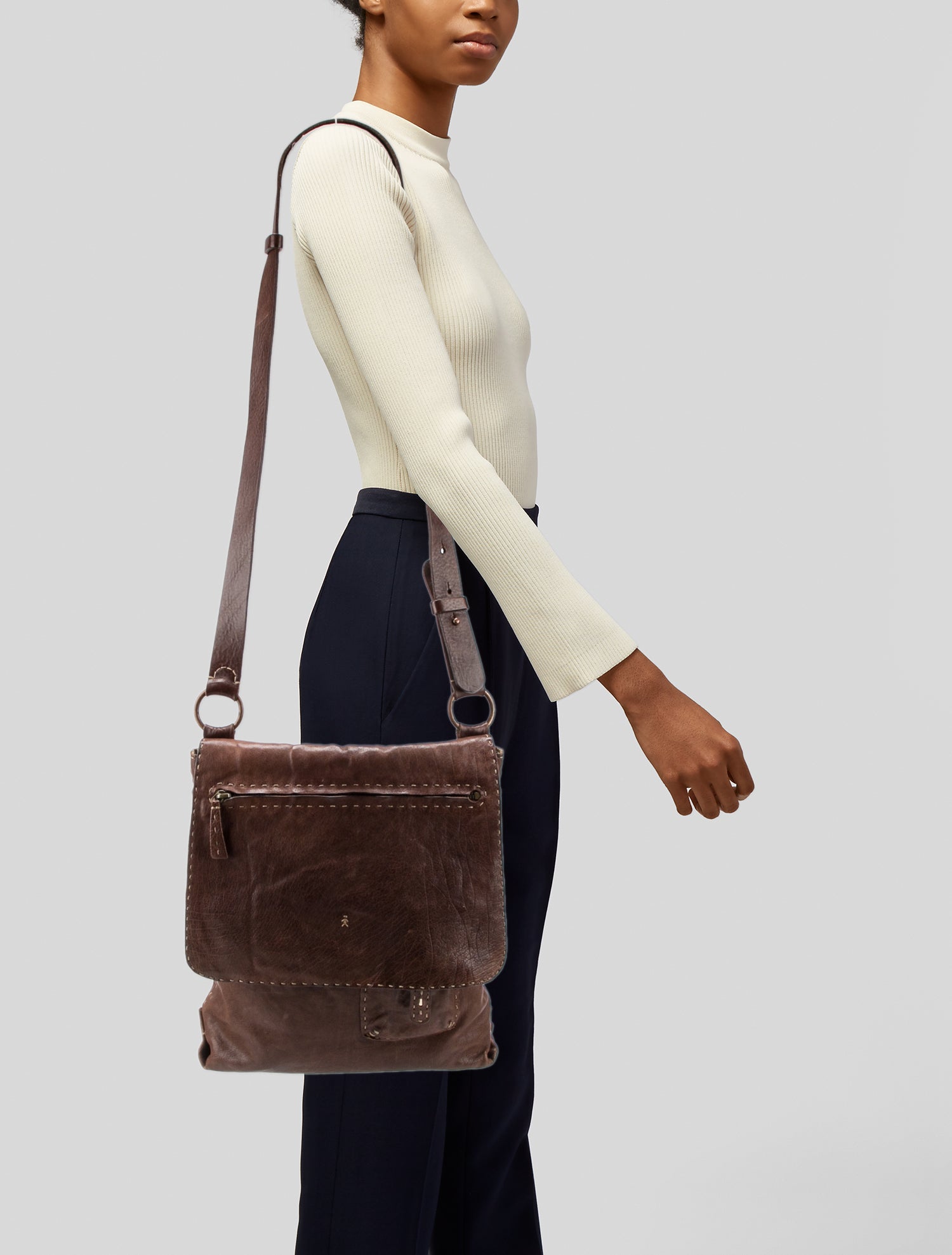 Henry Beguelin Leather Messenger Bag