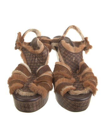 Henry Beguelin Leather Animal Print Espadrilles