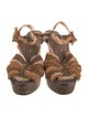 Henry Beguelin Leather Animal Print Espadrilles
