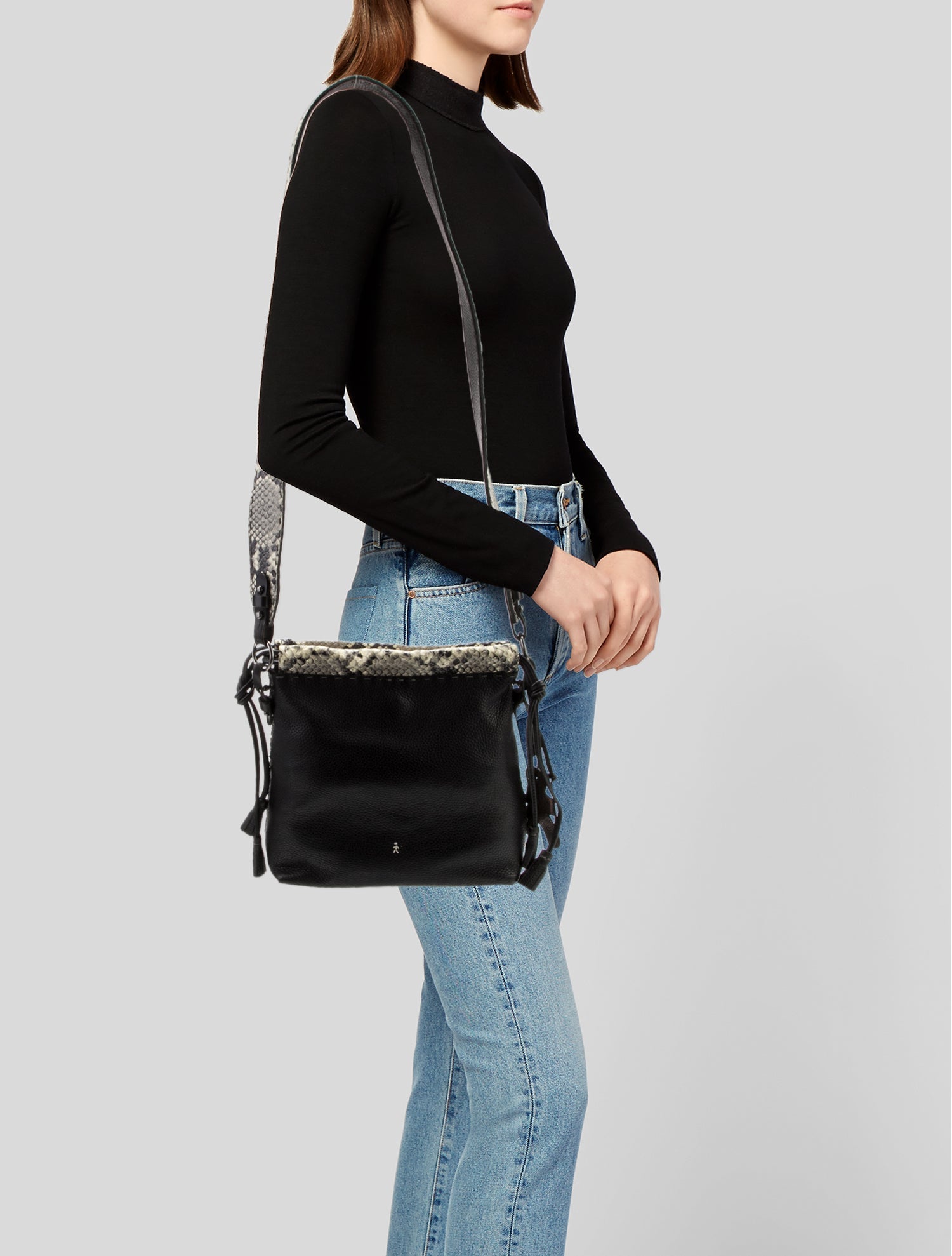 Henry Beguelin Embossed Leather Crossbody Bag