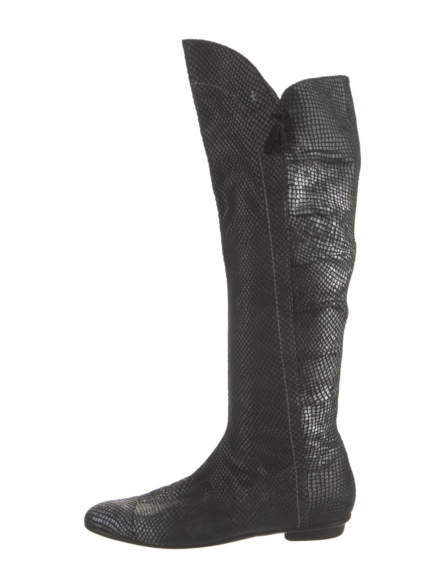 Henry Beguelin Suede Animal Print Boots
