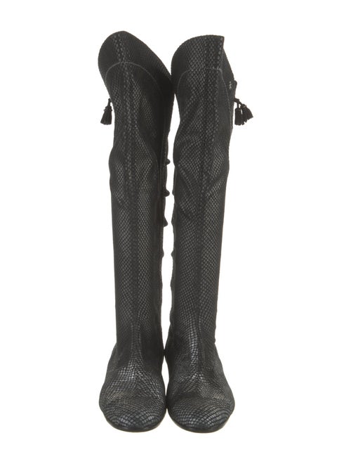 Henry Beguelin Suede Animal Print Boots